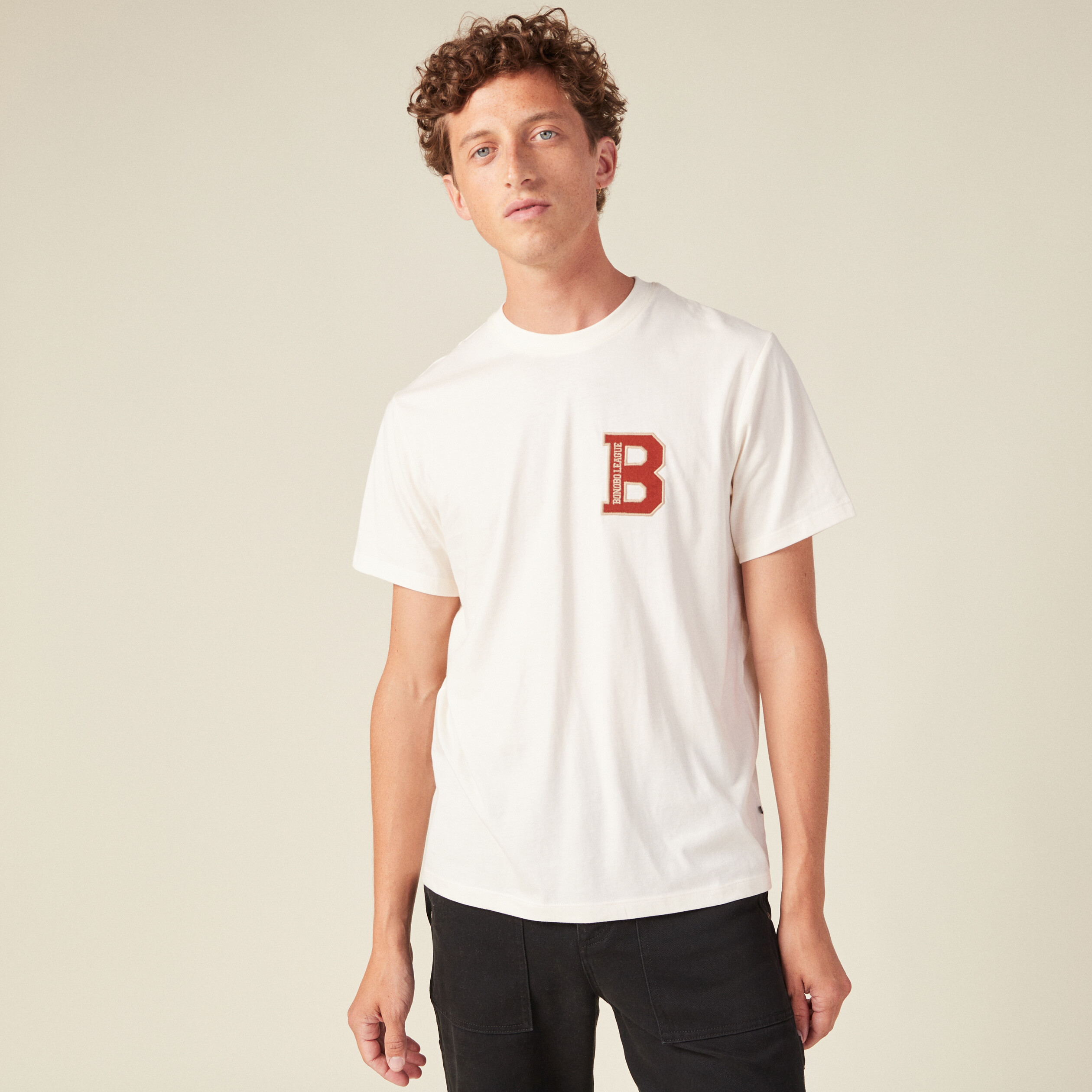 T-shirt éco-responsable ecru homme