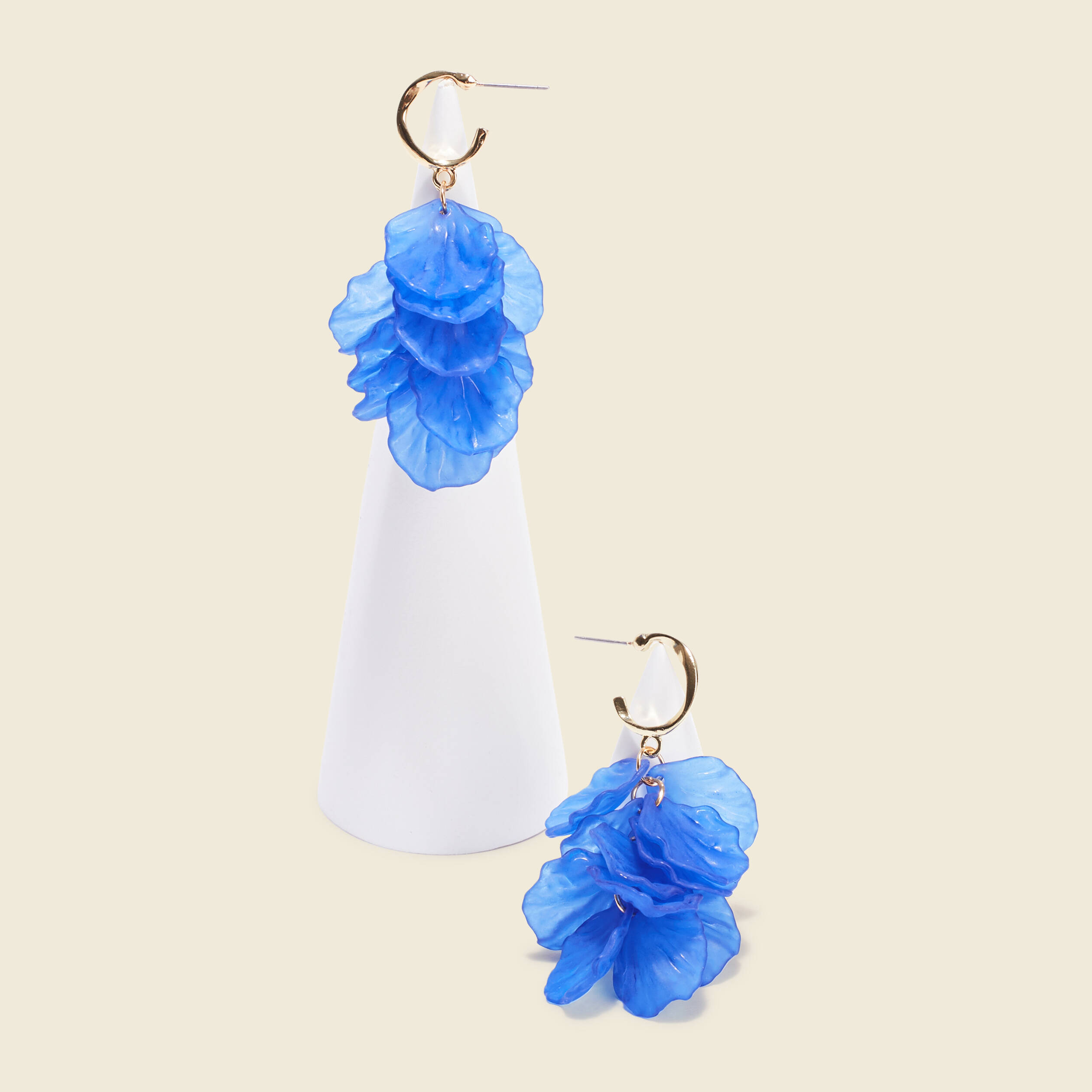 Boucles d'oreilles pendantes bleu electrique femme