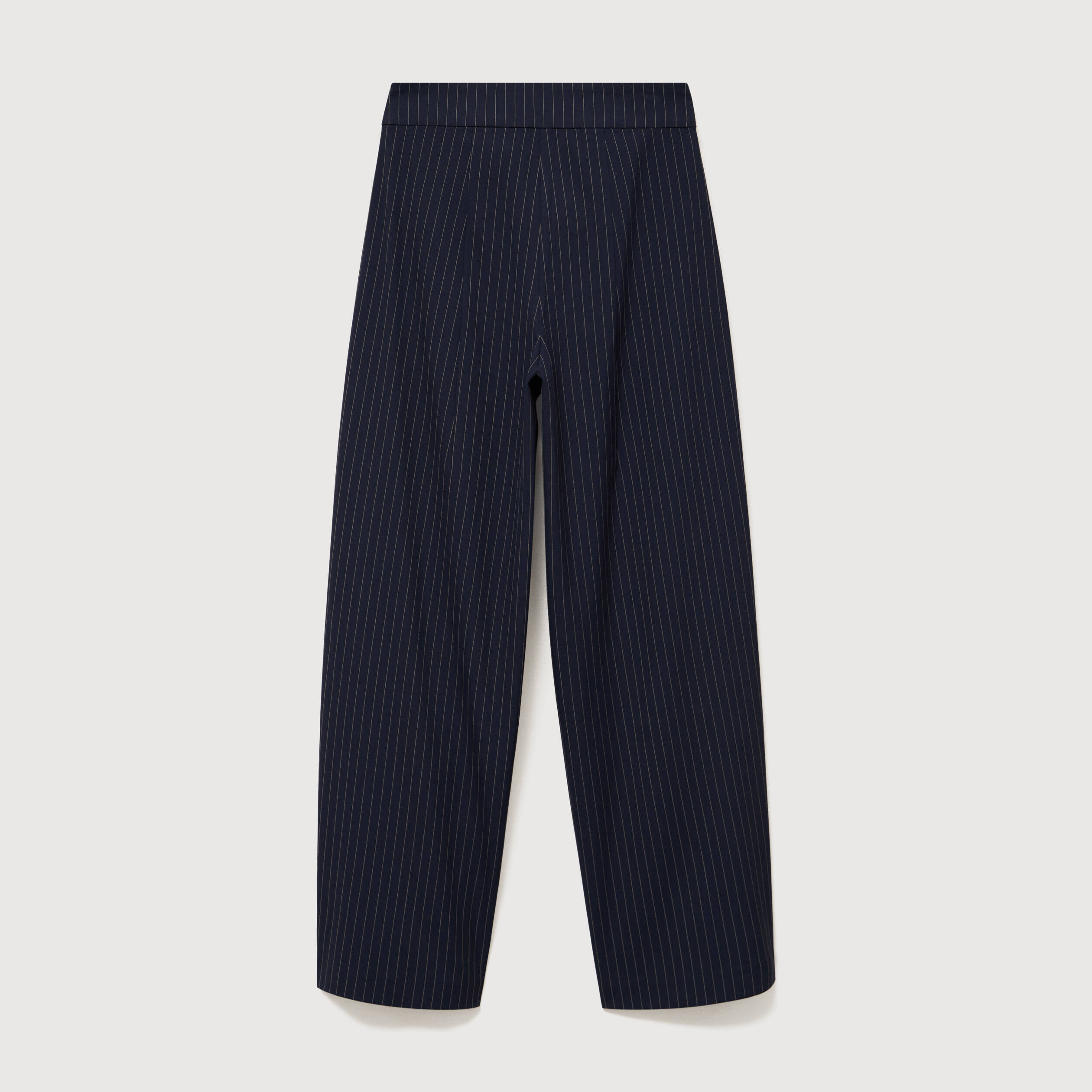 Pantalon ample taille standard bleu marine femme