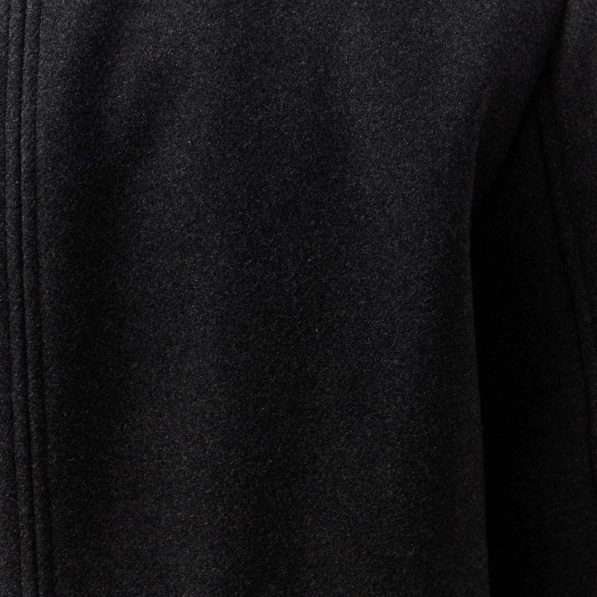 Manteau droit court col montant gris fonc&eacute; homme