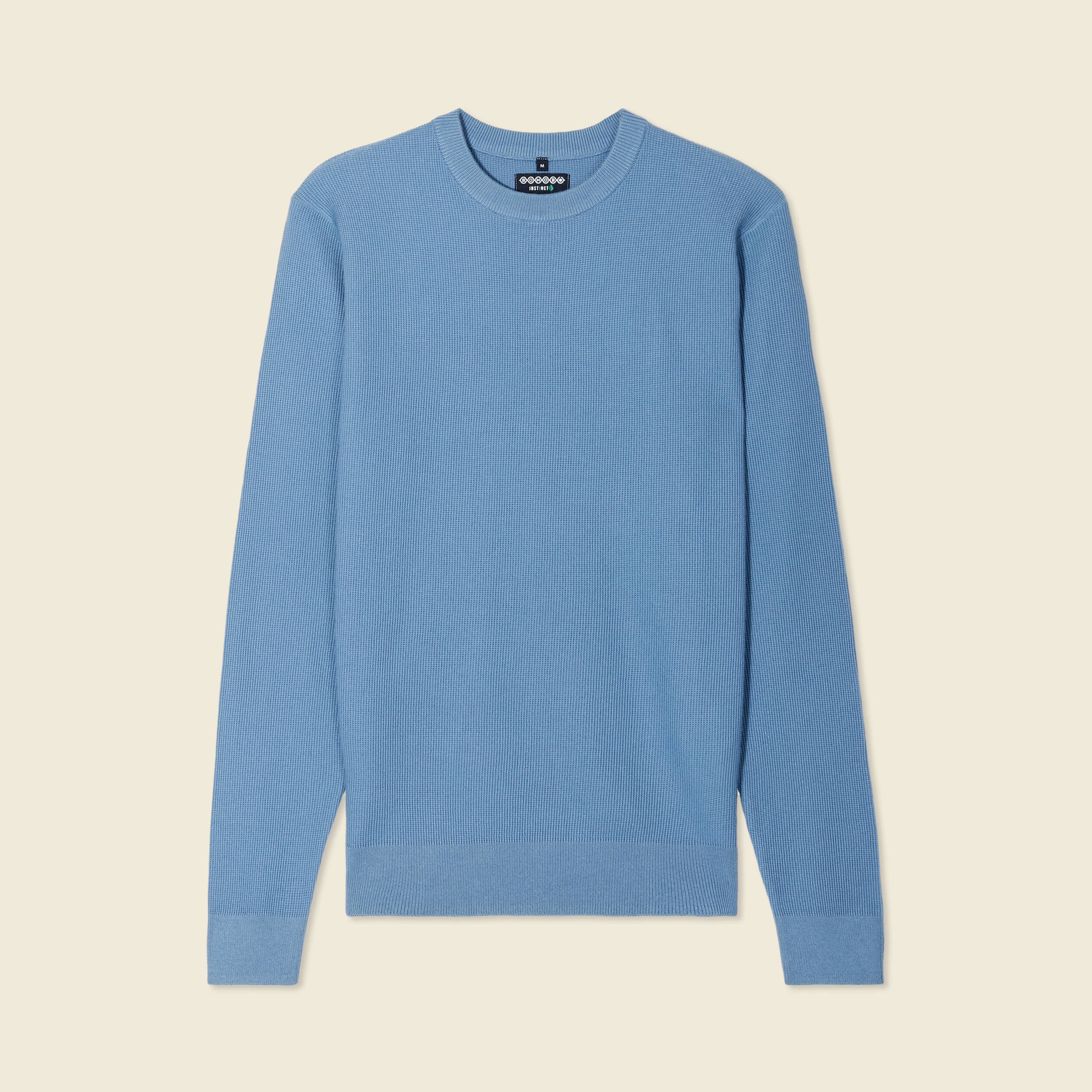 pull eco responsable bleu gris homme Pull éco-responsable bleu gris homme
