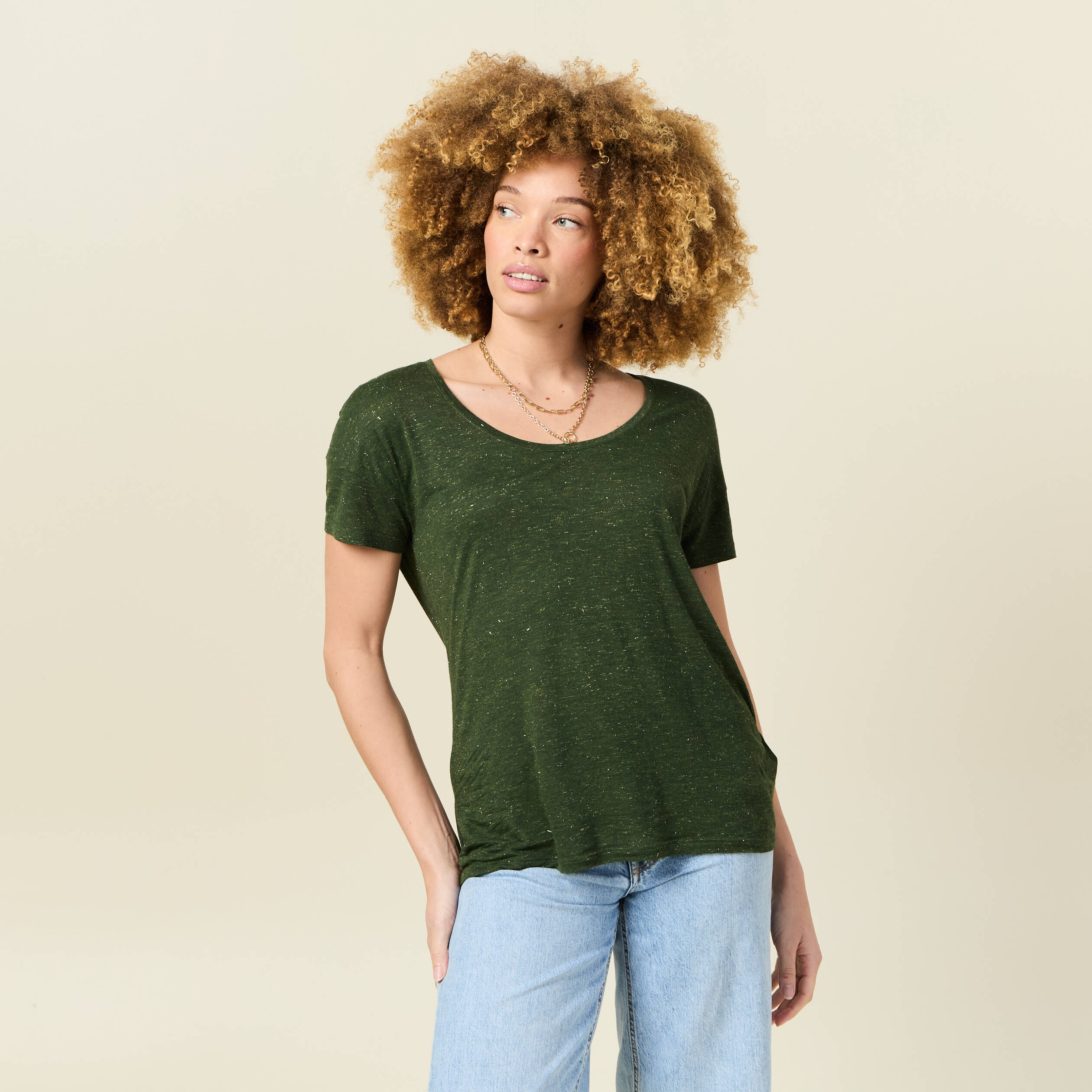 Tee shirt brillant femme shop