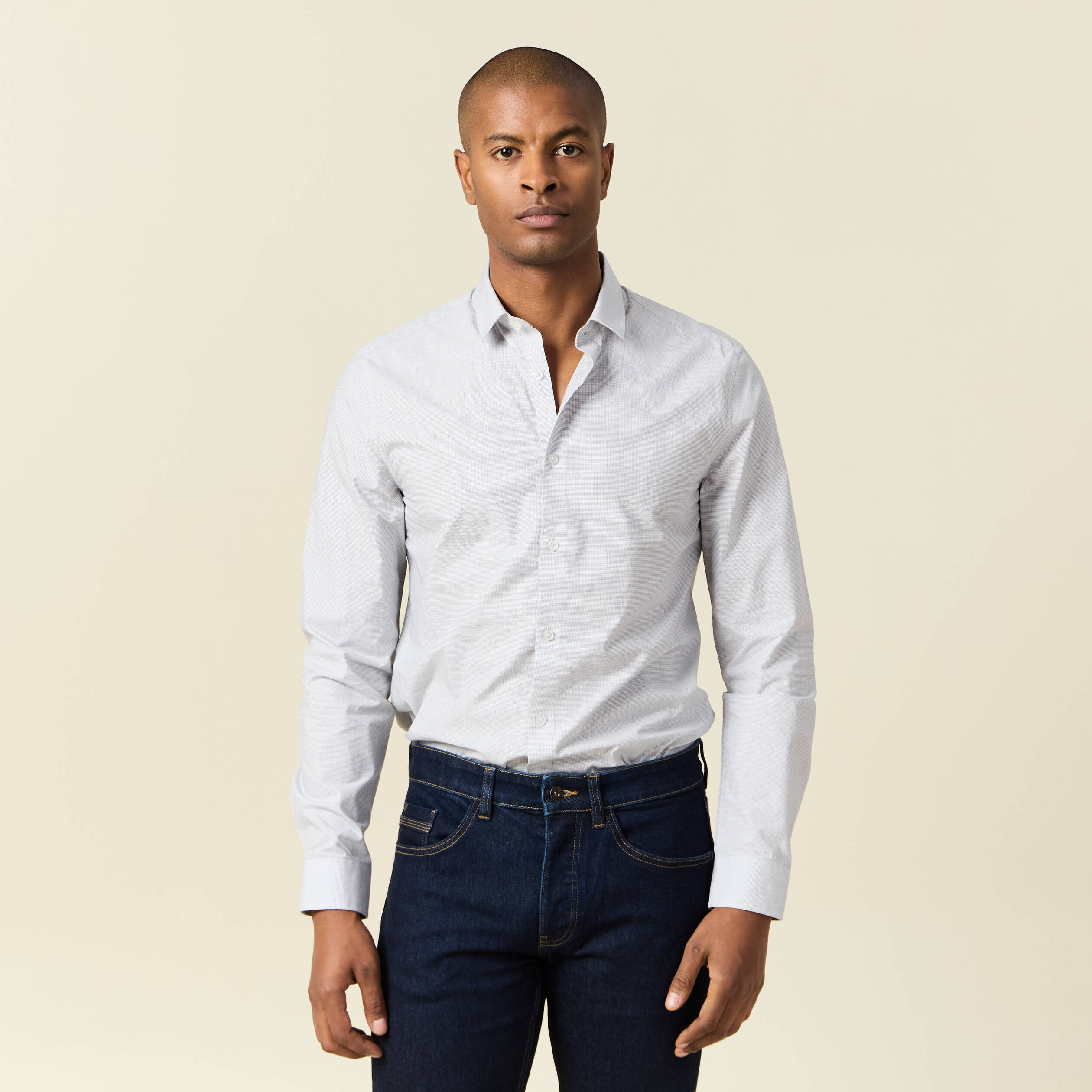 chemise manches longues blanc homme Chemise manches longues blanc homme