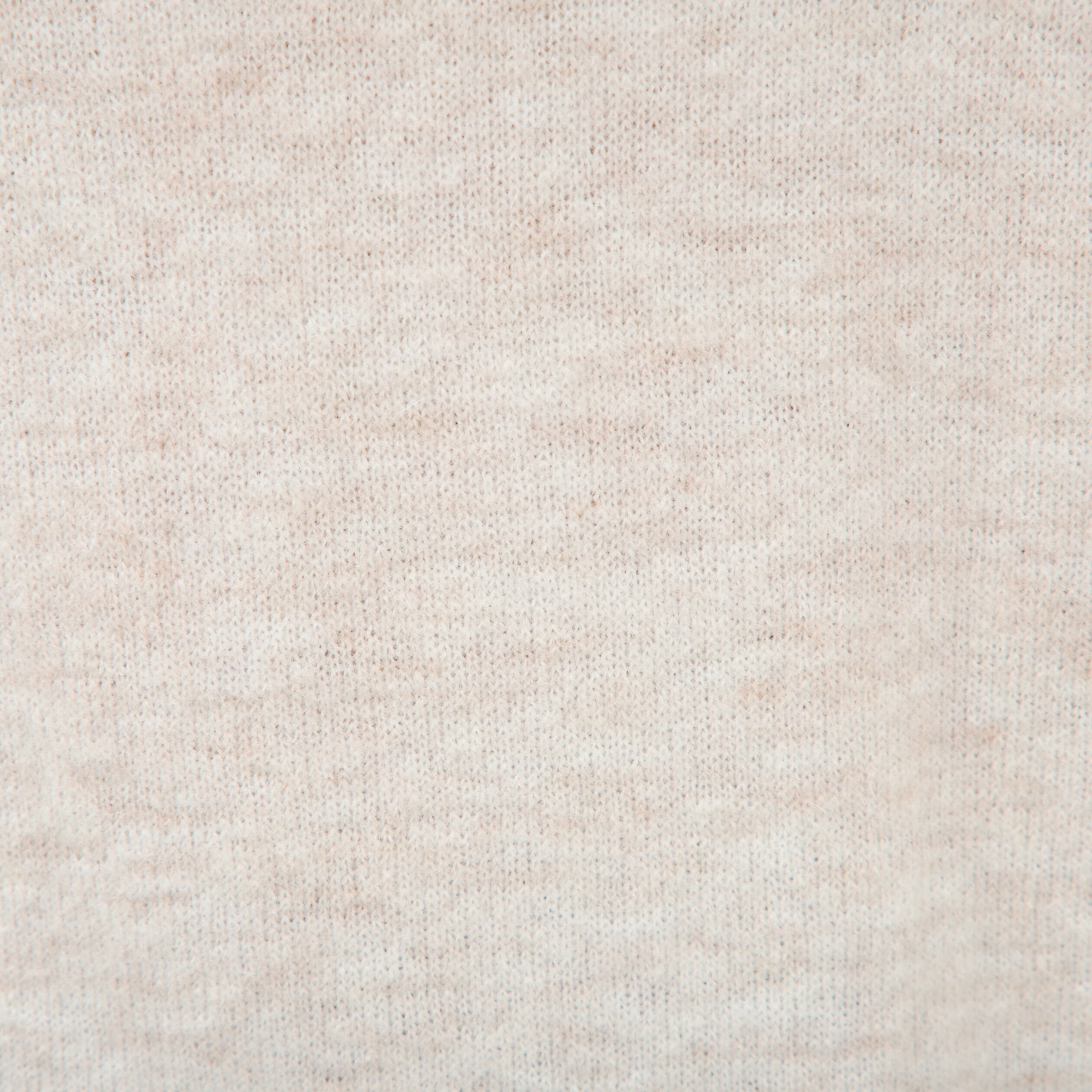 Pull droit brod&eacute; manches longues creme femme