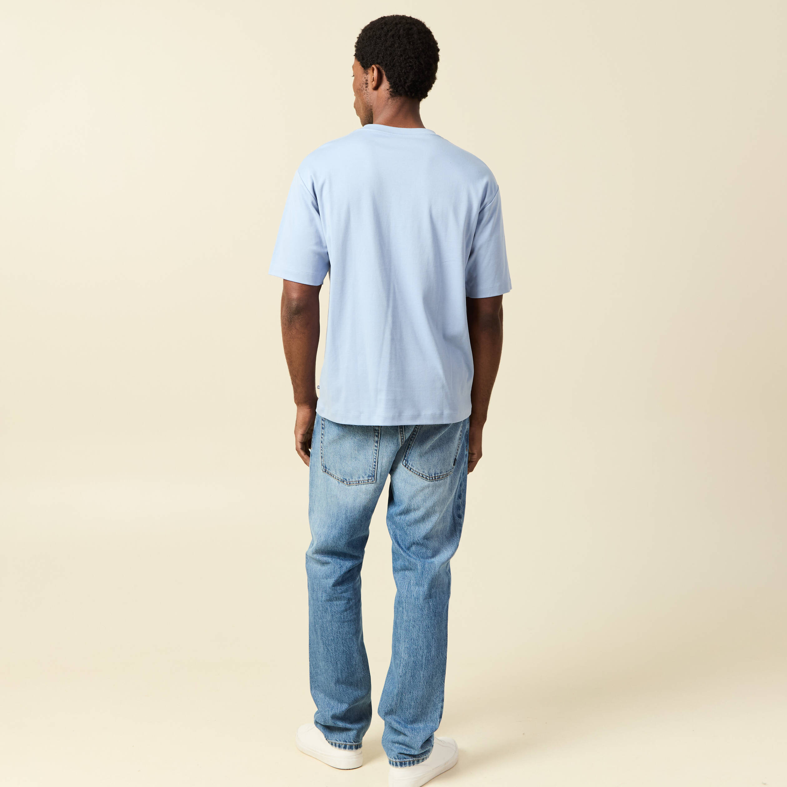 T-shirt manches courtes bleu gris homme