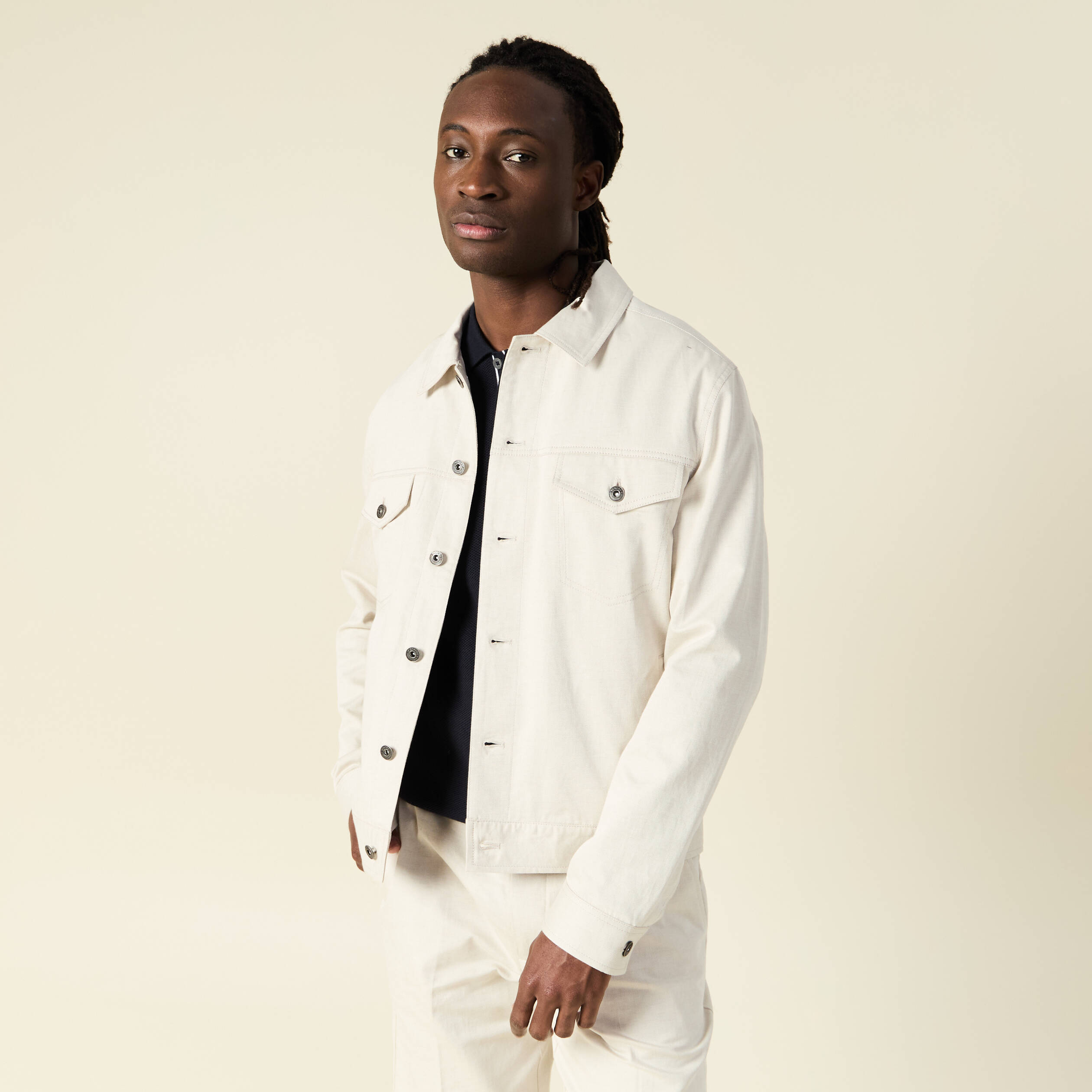 veste boutonnee sable homme Veste boutonnée sable homme