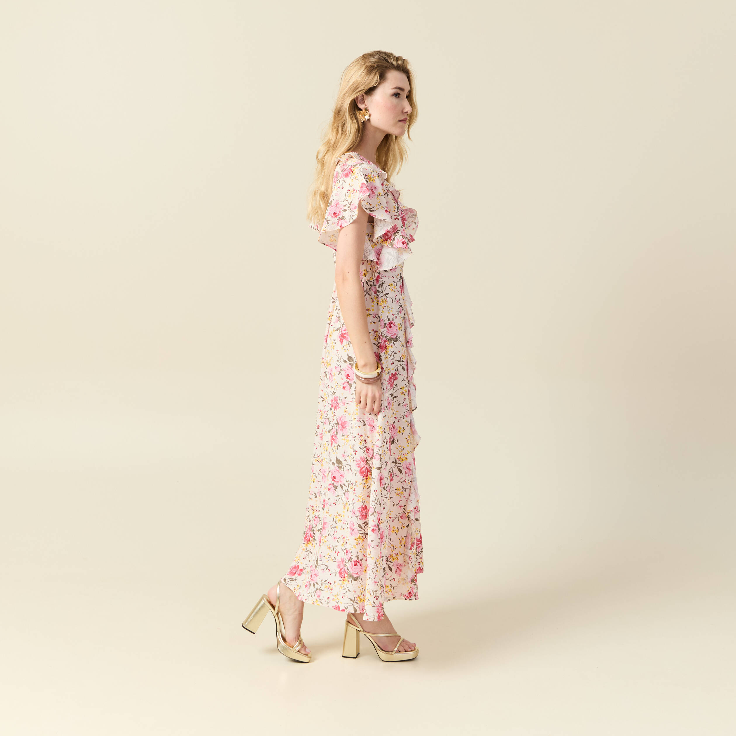 robe longue evasee blanc femme Robe longue évasée blanc femme