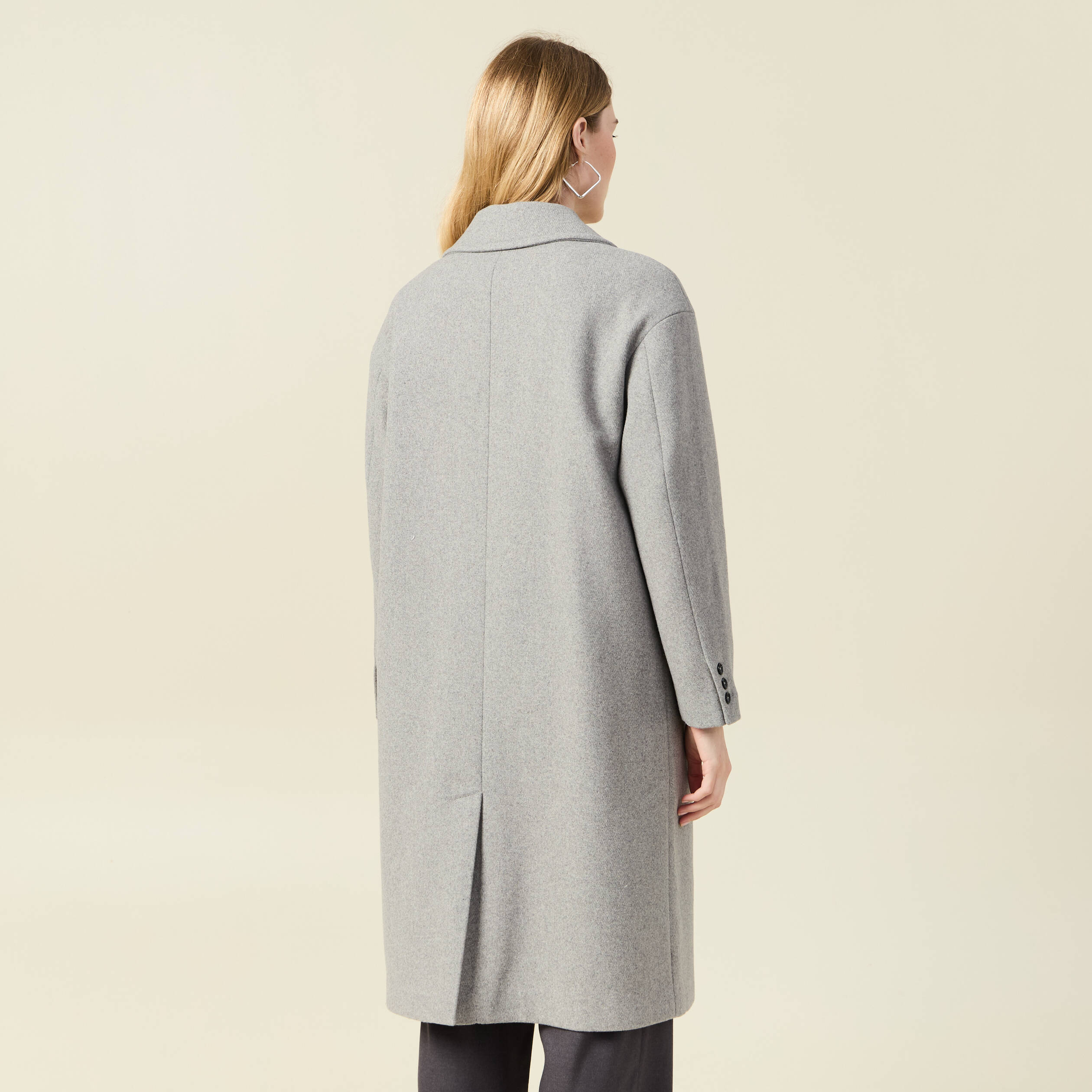 manteau oversize long gris femme Manteau oversize long gris femme