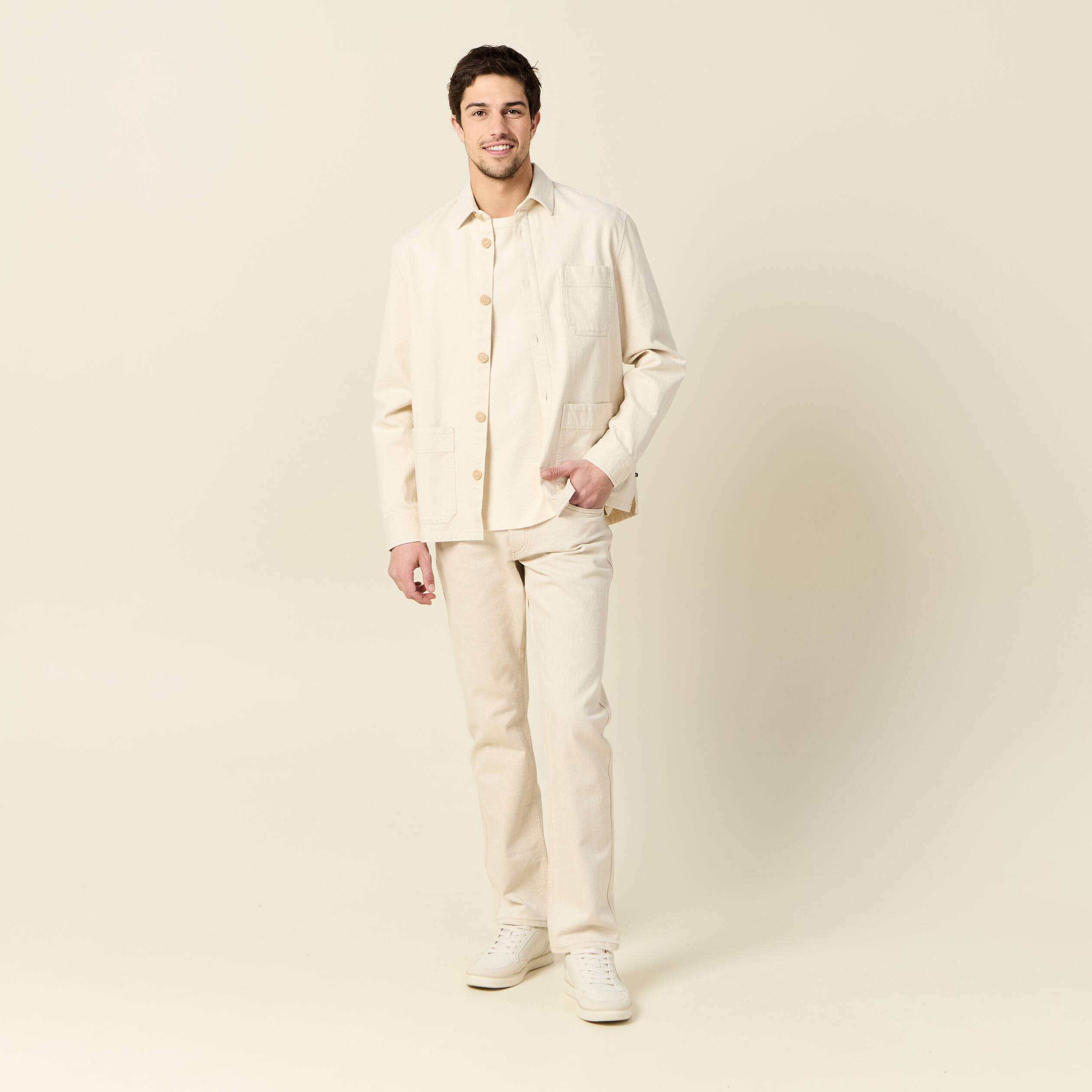 Surchemise oversize ecru homme