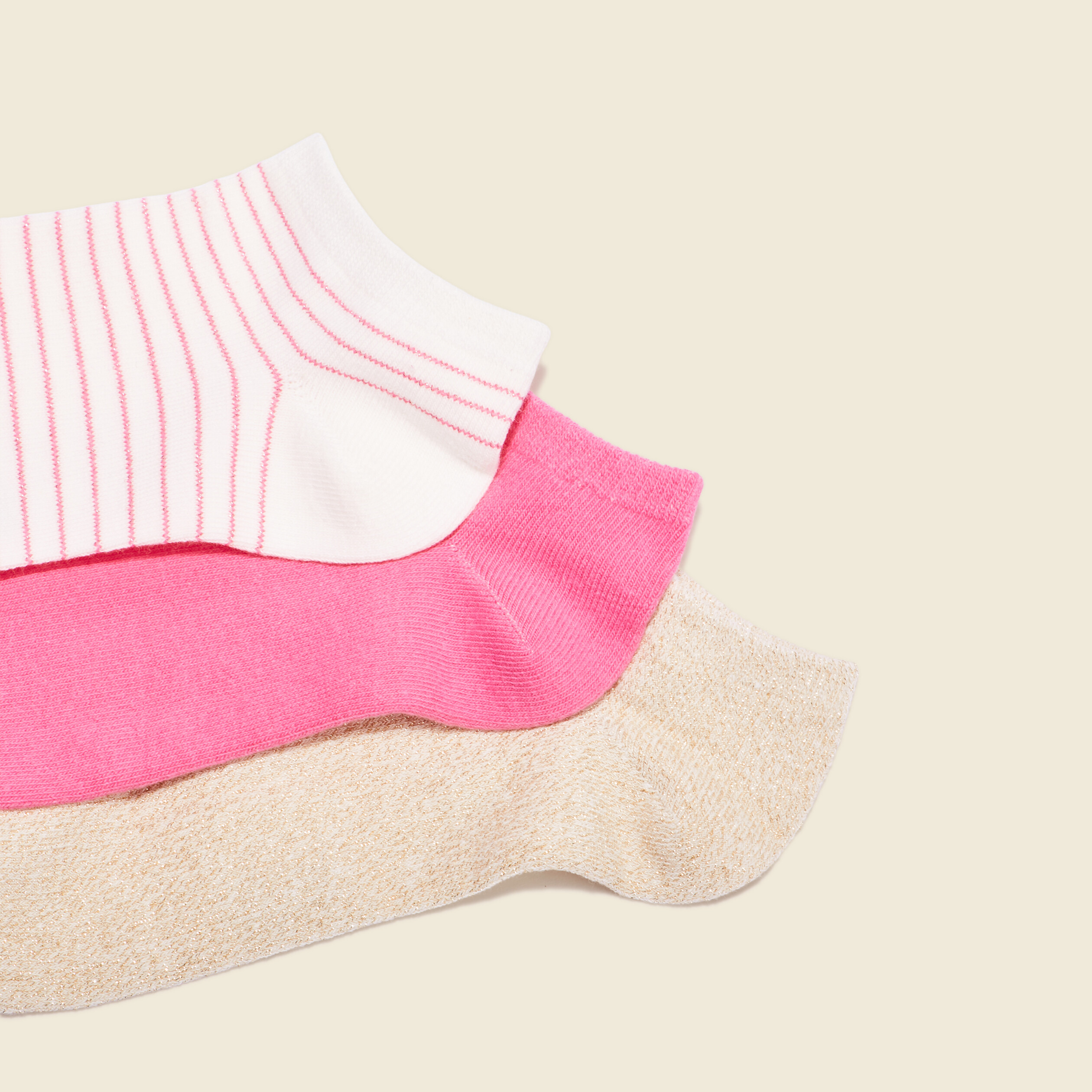 Lot 3 paires chaussettes rose fushia femme