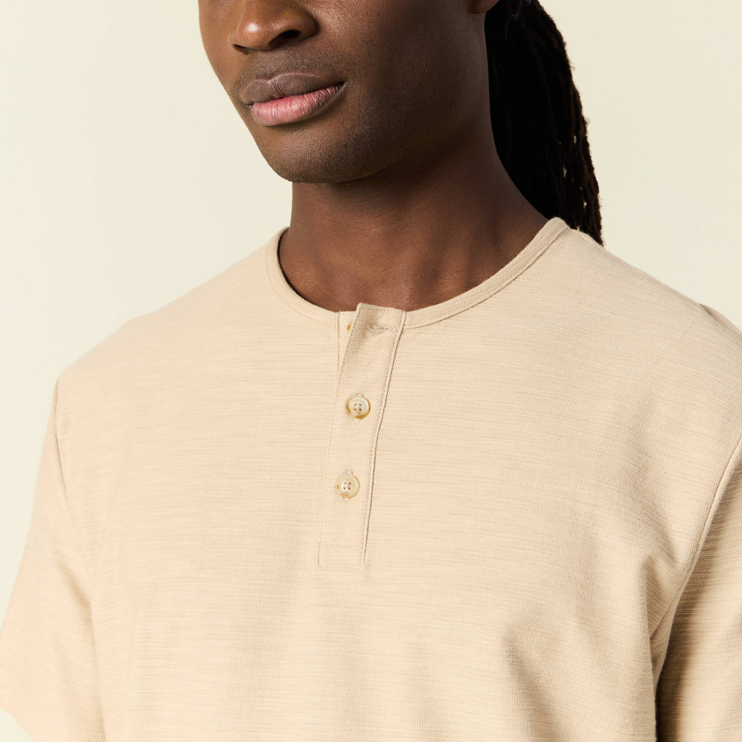 T-shirt manches courtes beige homme