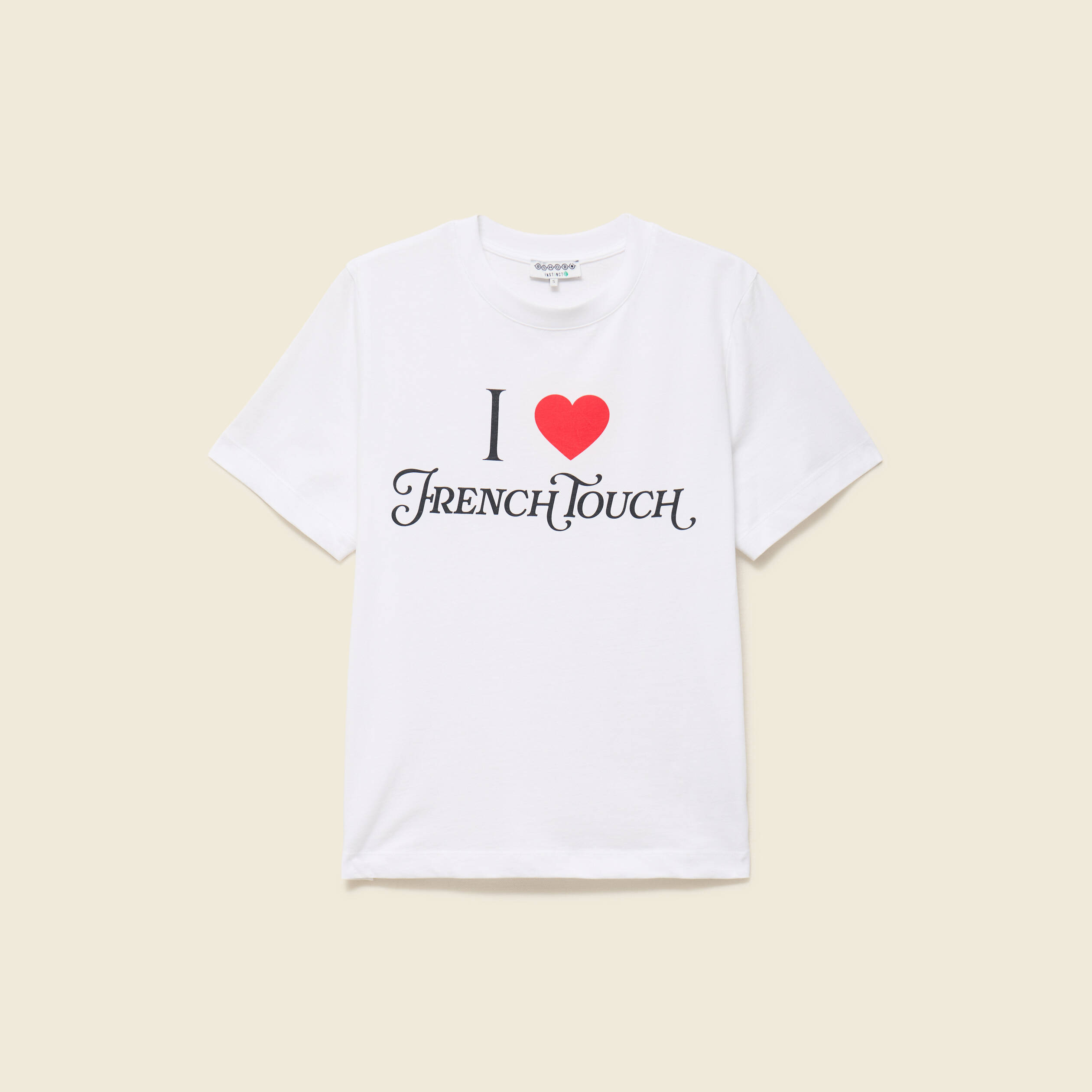 T-shirt oversize col rond en coton blanc femme