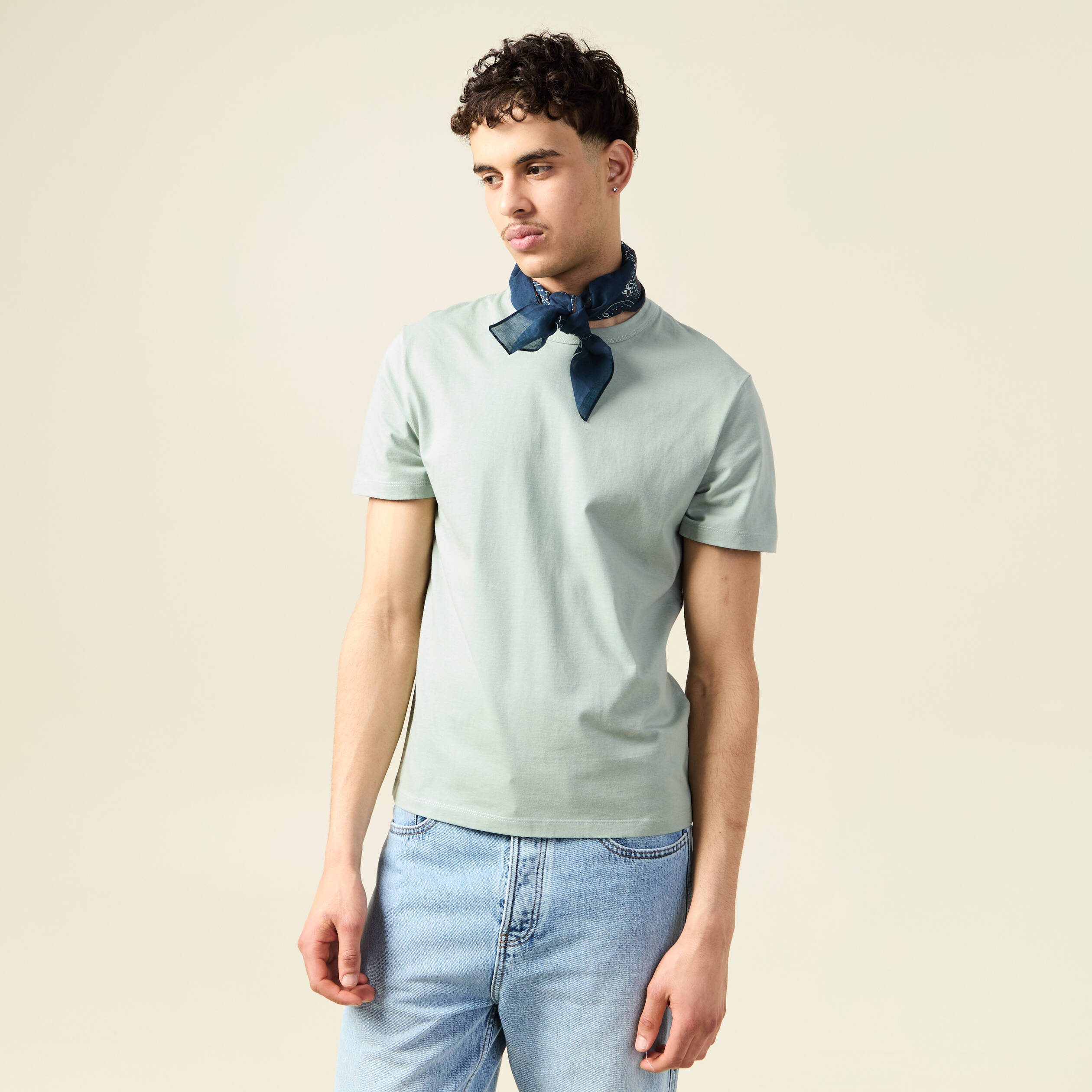 t shirt eco responsable vert olive homme T-shirt éco-responsable vert olive homme
