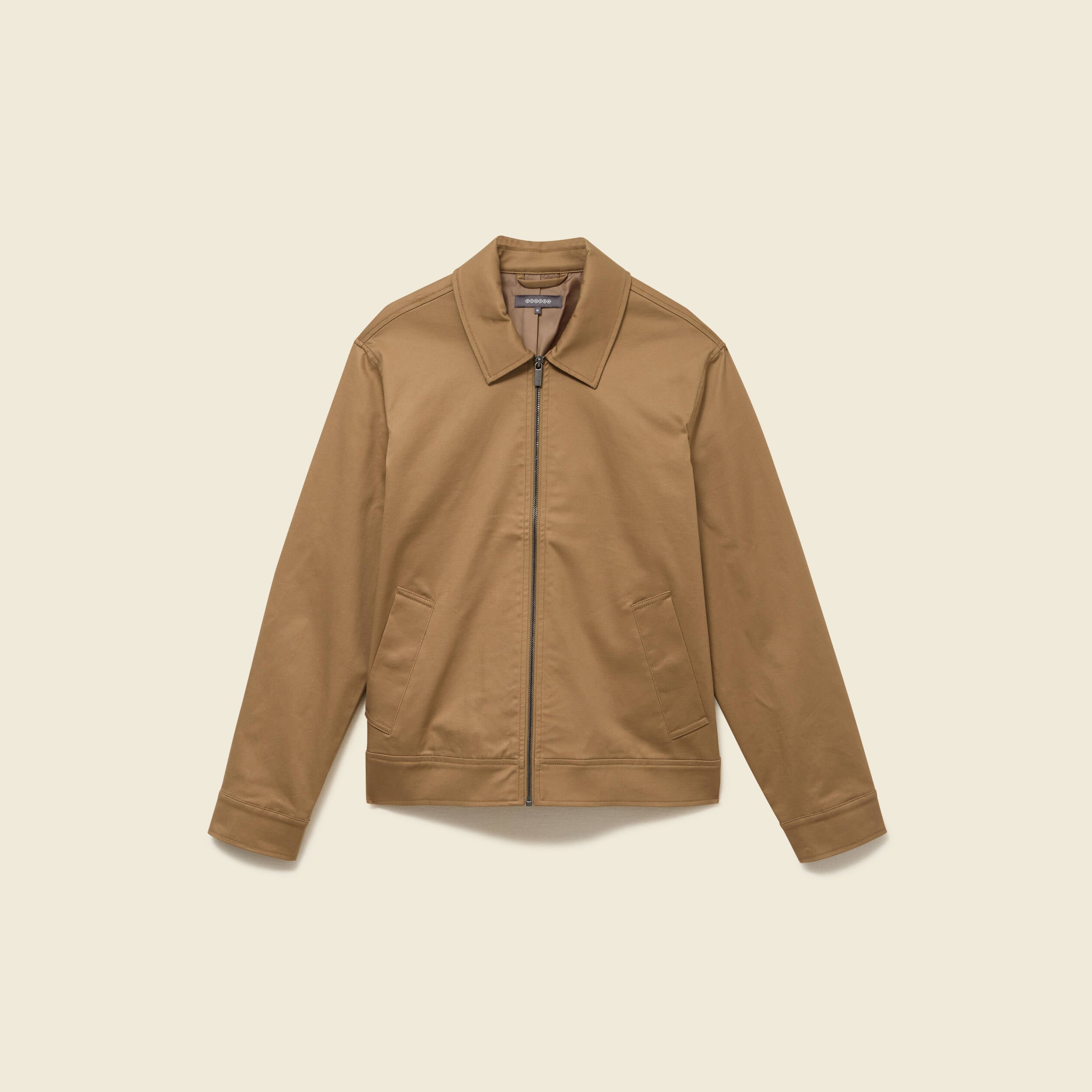 Blouson manches longues doubl&eacute; vert kaki homme