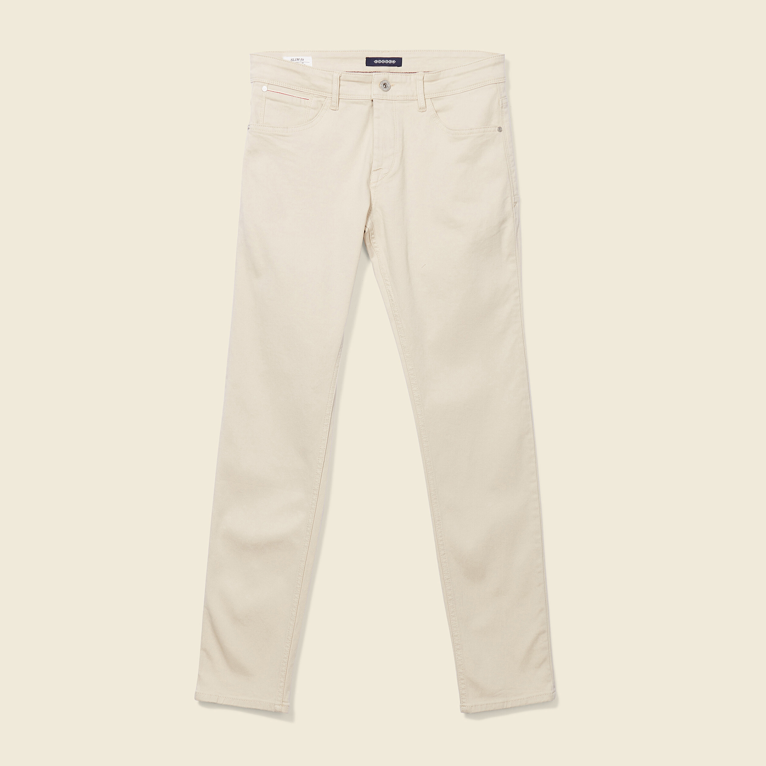 Jeans slim beige homme