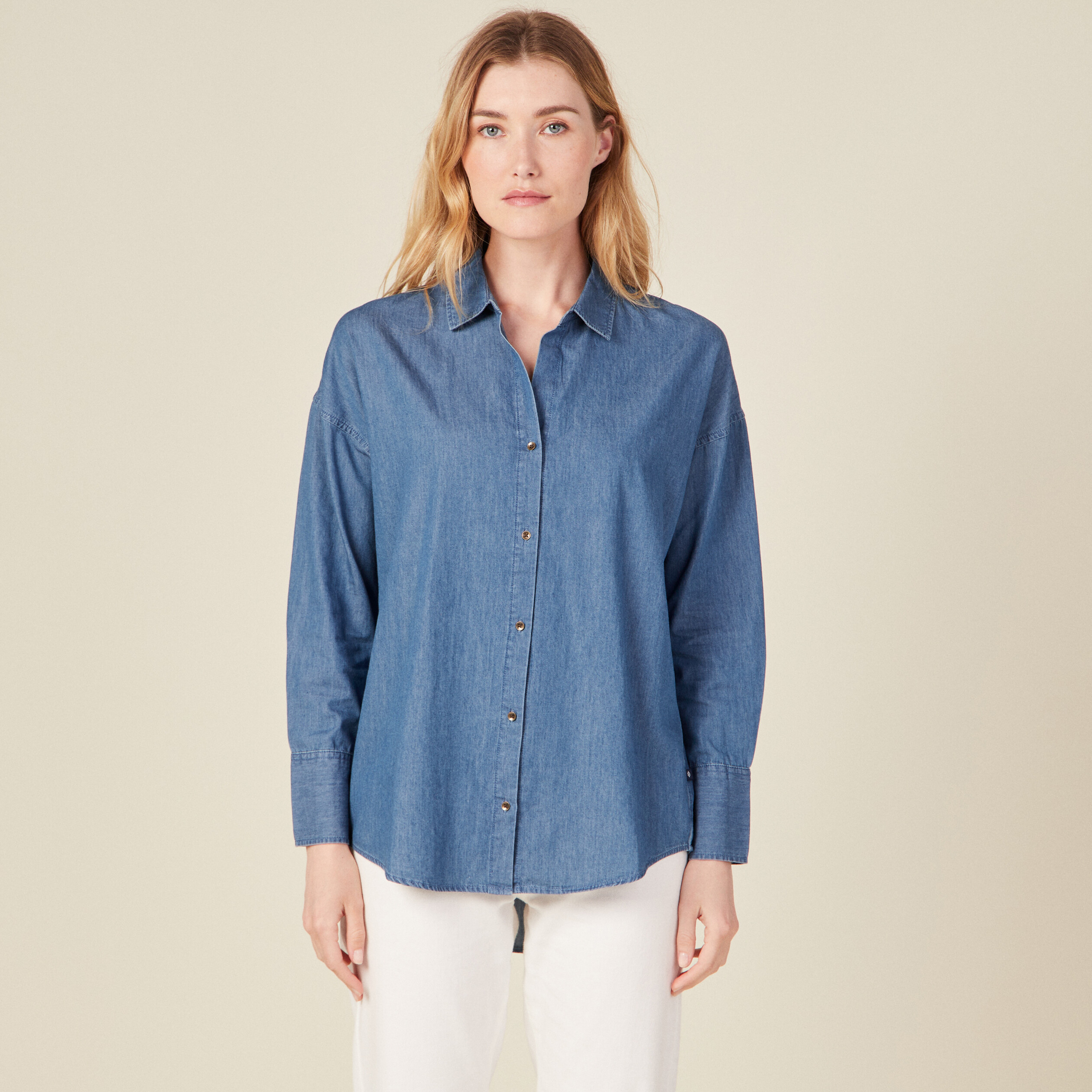 Jean chemise top femme