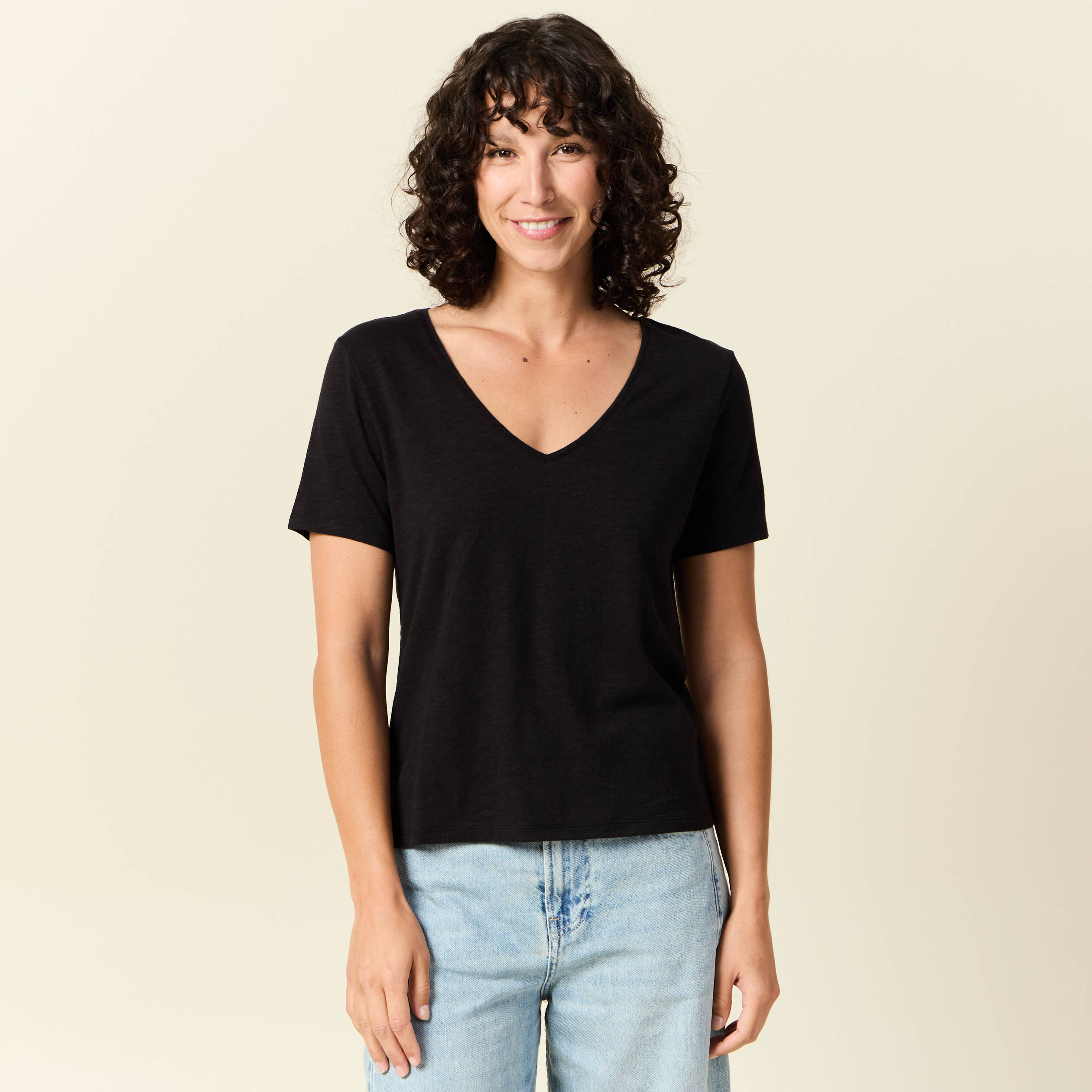 t shirt manches courtes noir femme T-shirt manches courtes noir femme