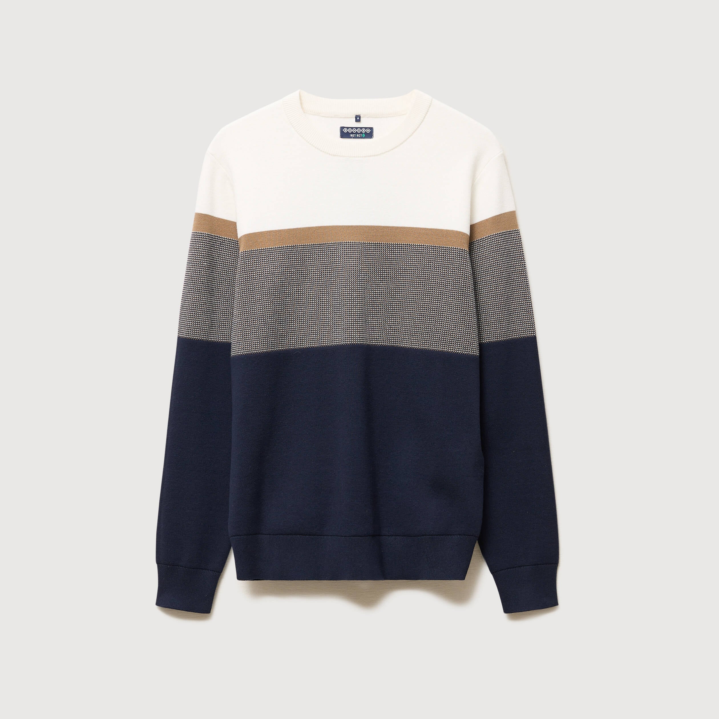 Pull manches longues bleu marine homme