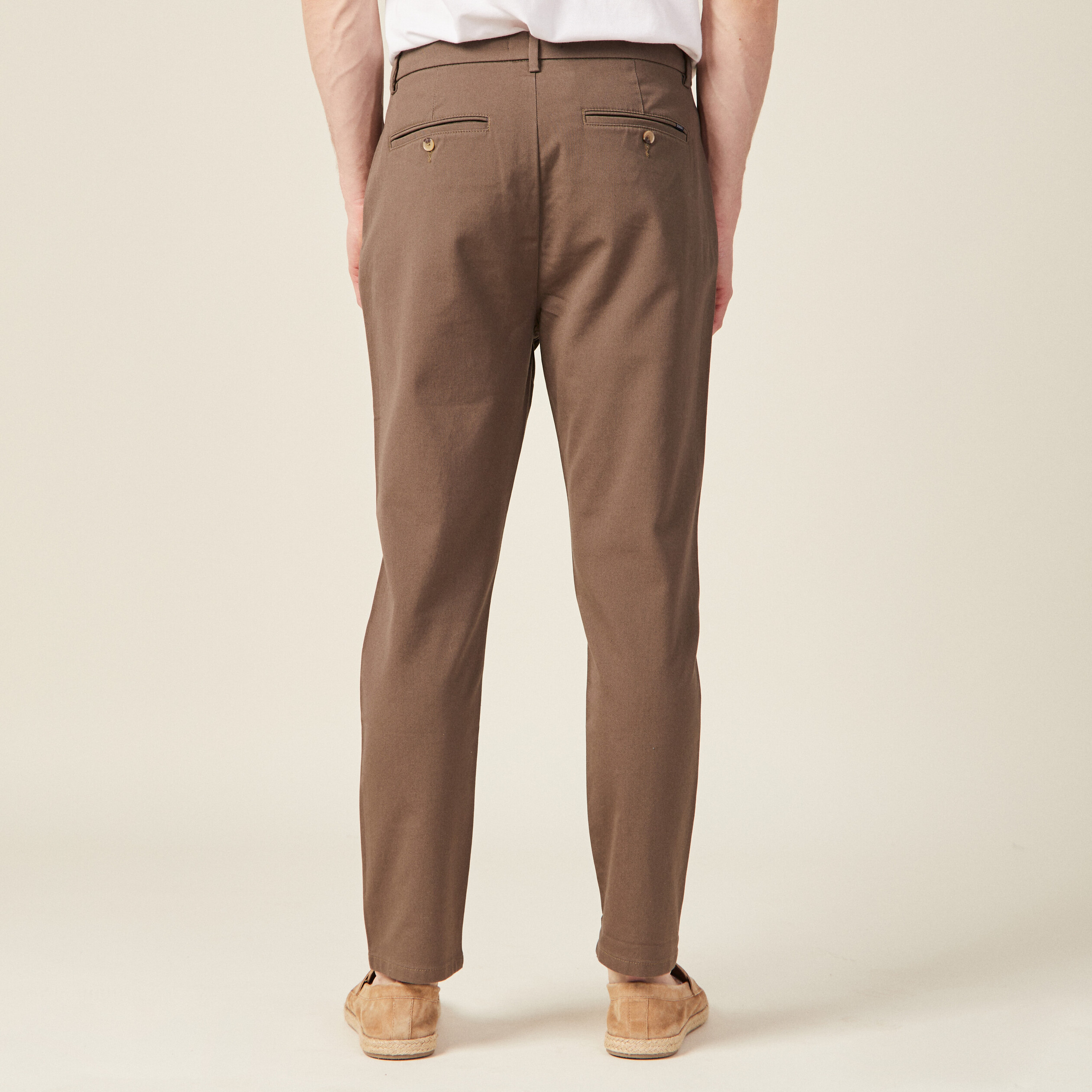 pantalon chino 78eme taupe homme Pantalon chino 7/8ème taupe homme