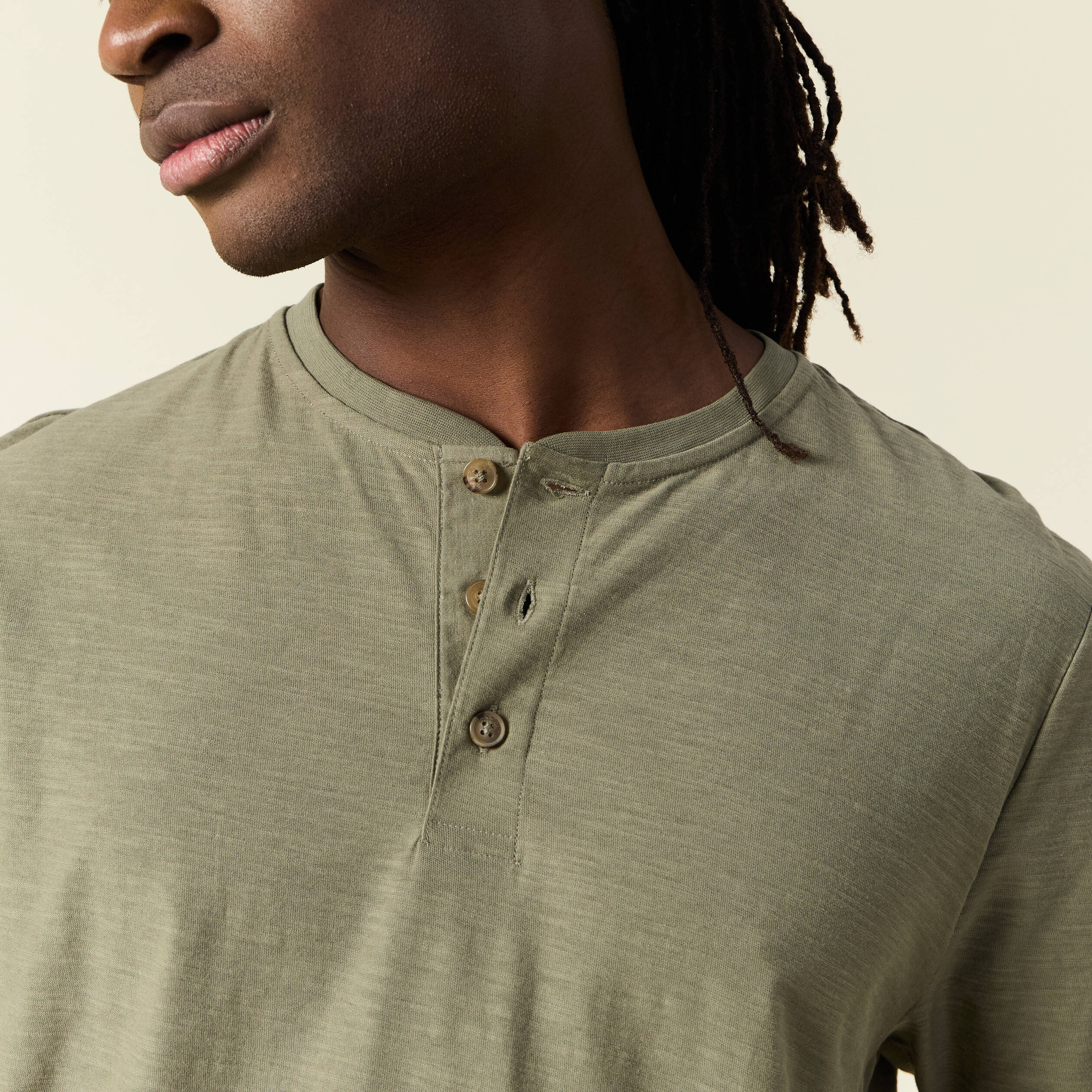 T-shirt manches courtes vert kaki homme