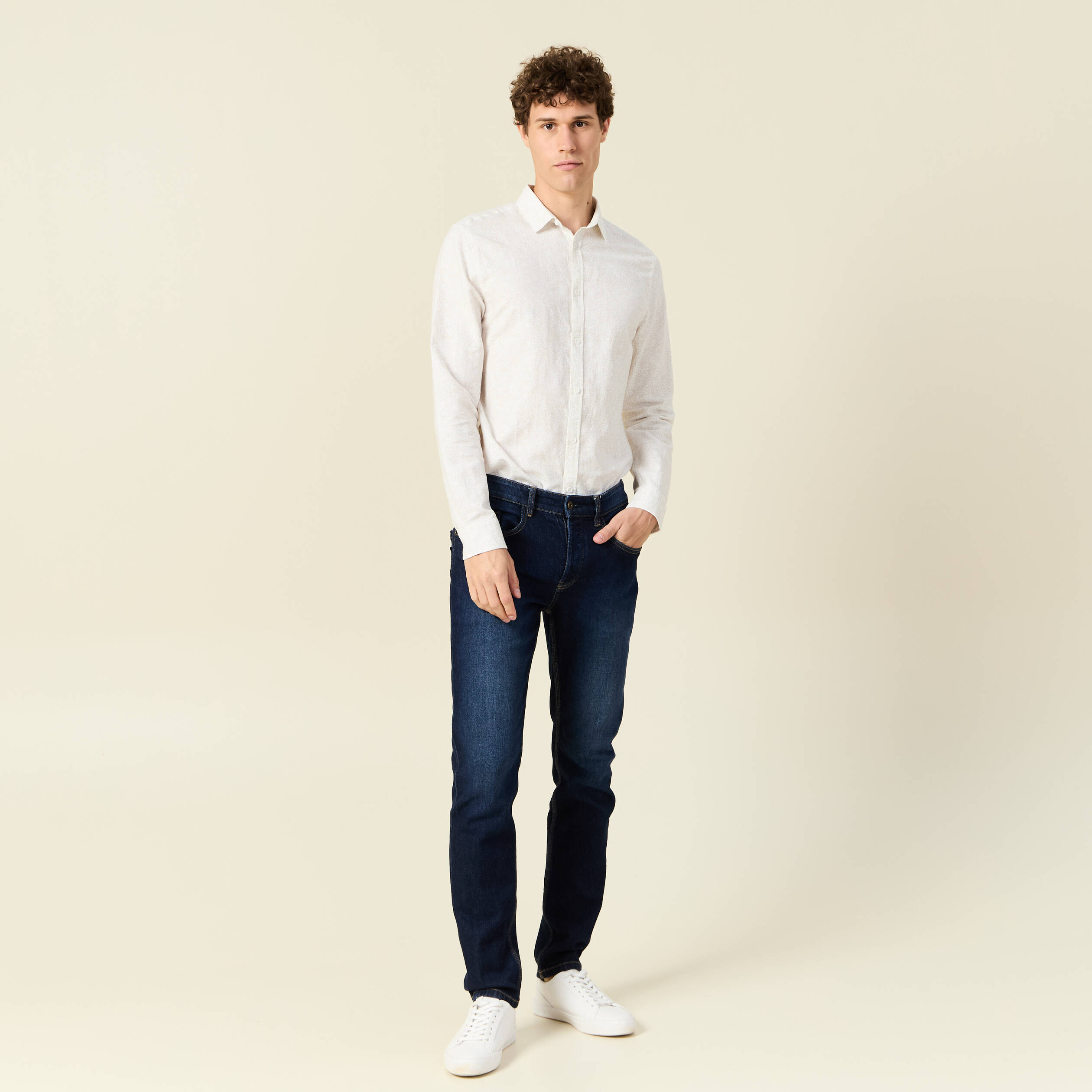 chemise manches longues blanc homme Chemise manches longues blanc homme