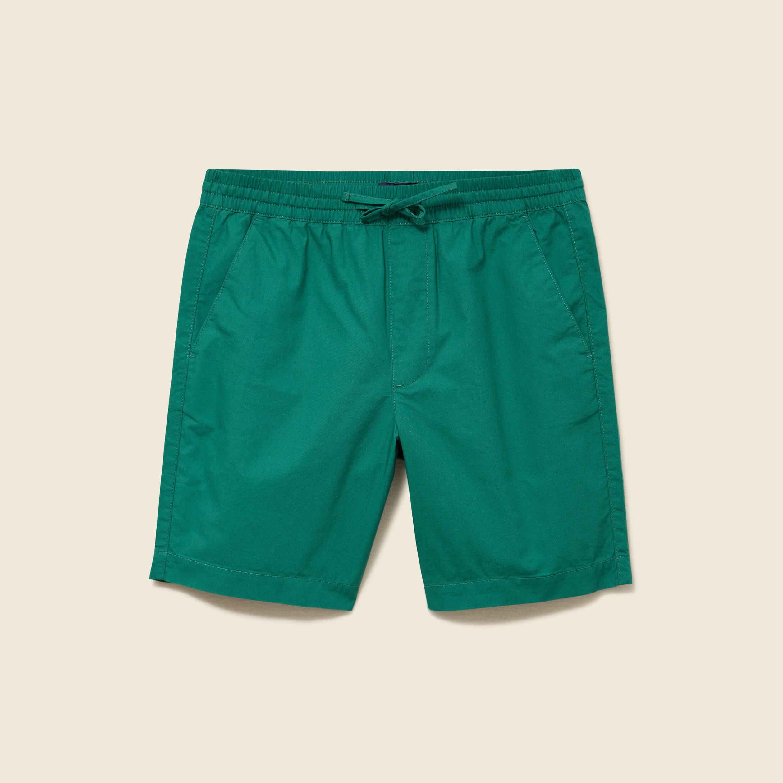 Bermuda en coton vert &eacute;meraude homme