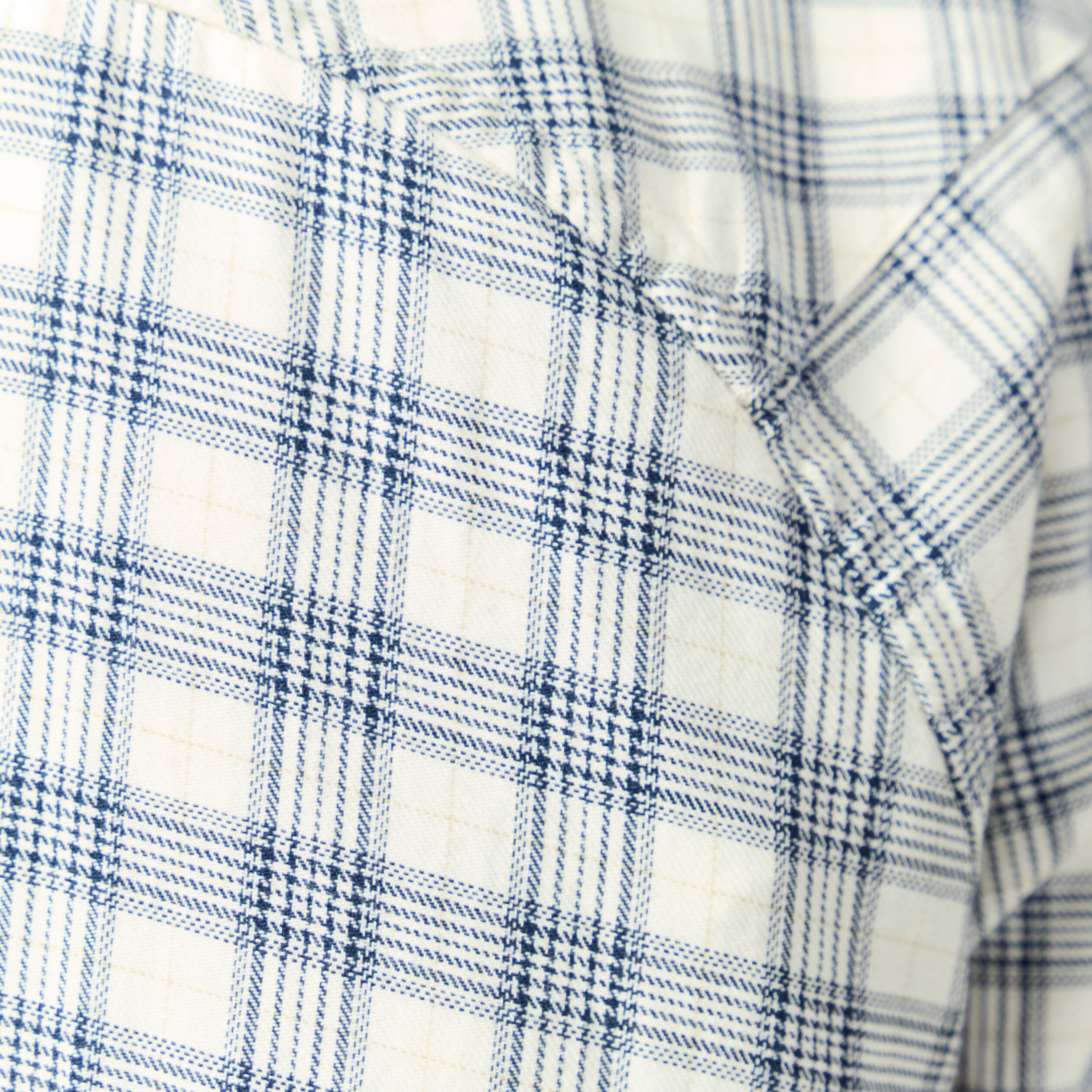 Chemise droite courte en coton ecru homme