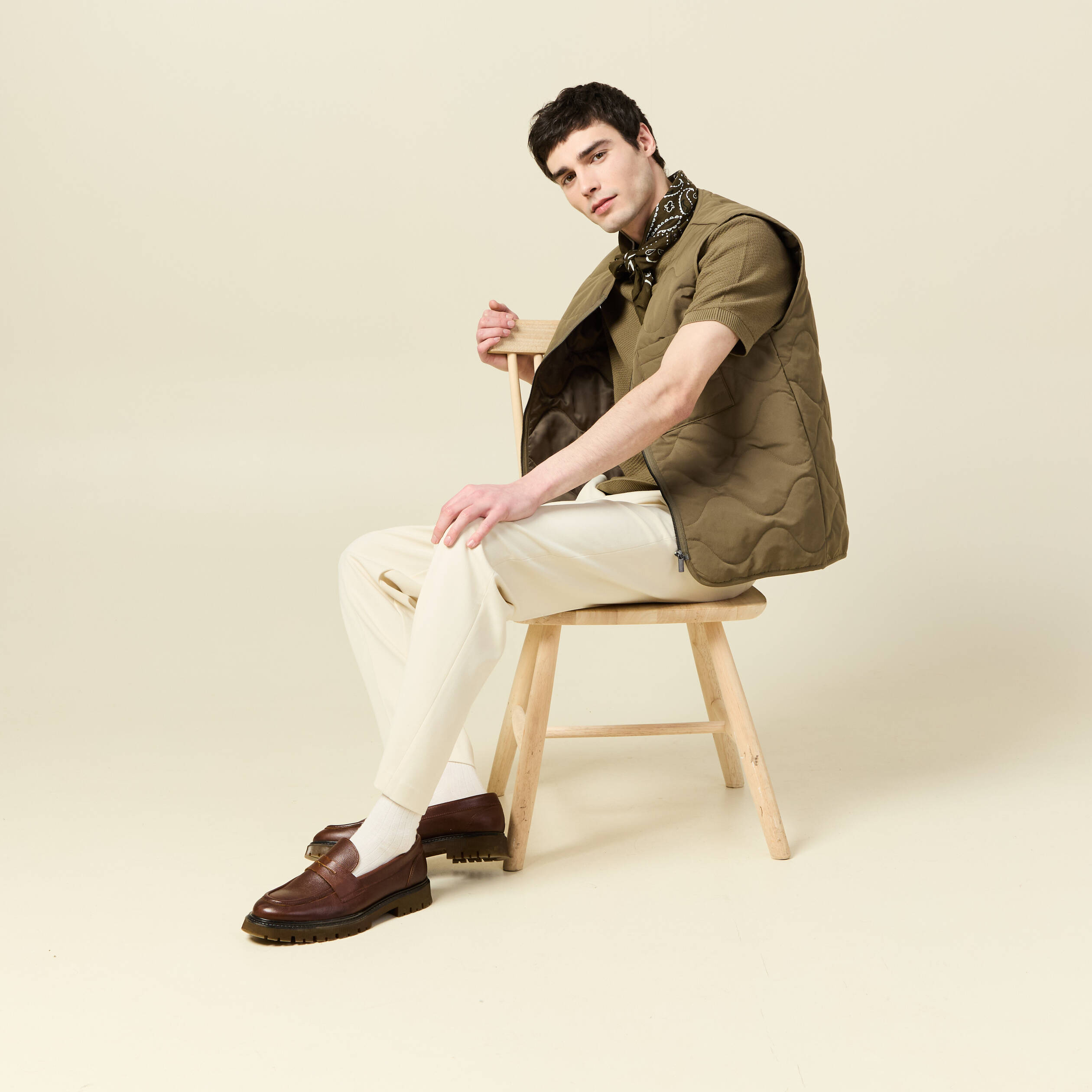 Pantalon ecru homme