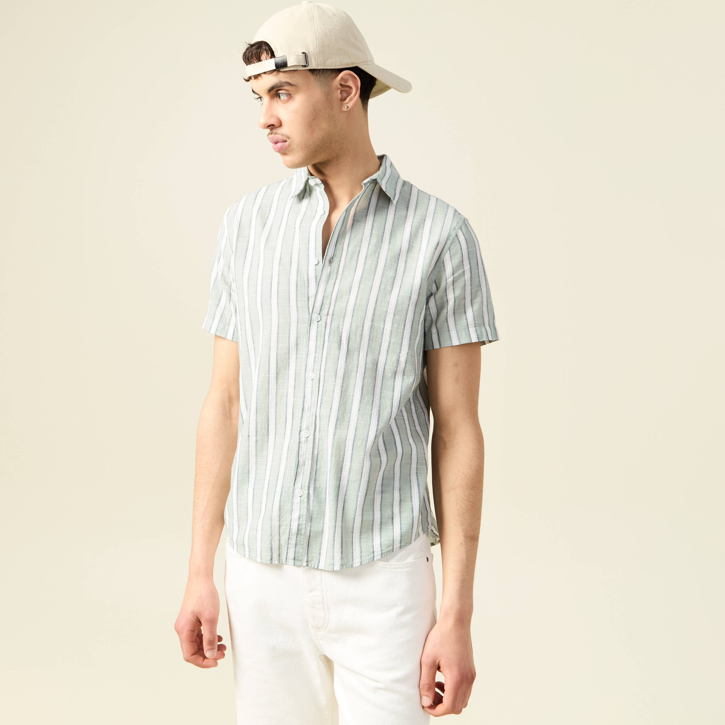 chemise manches courtes vert olive homme Chemise manches courtes vert olive homme