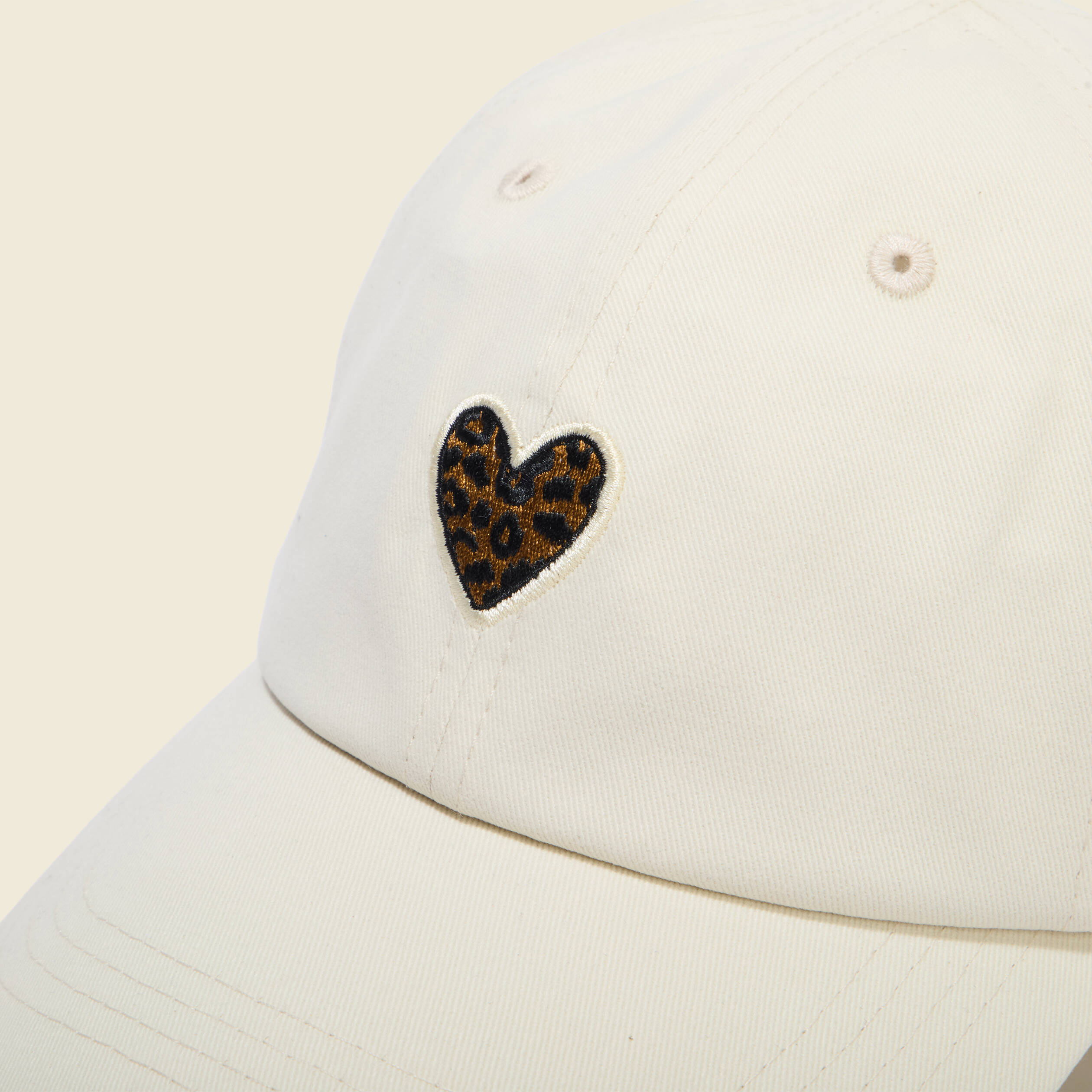 Casquette en coton ecru femme