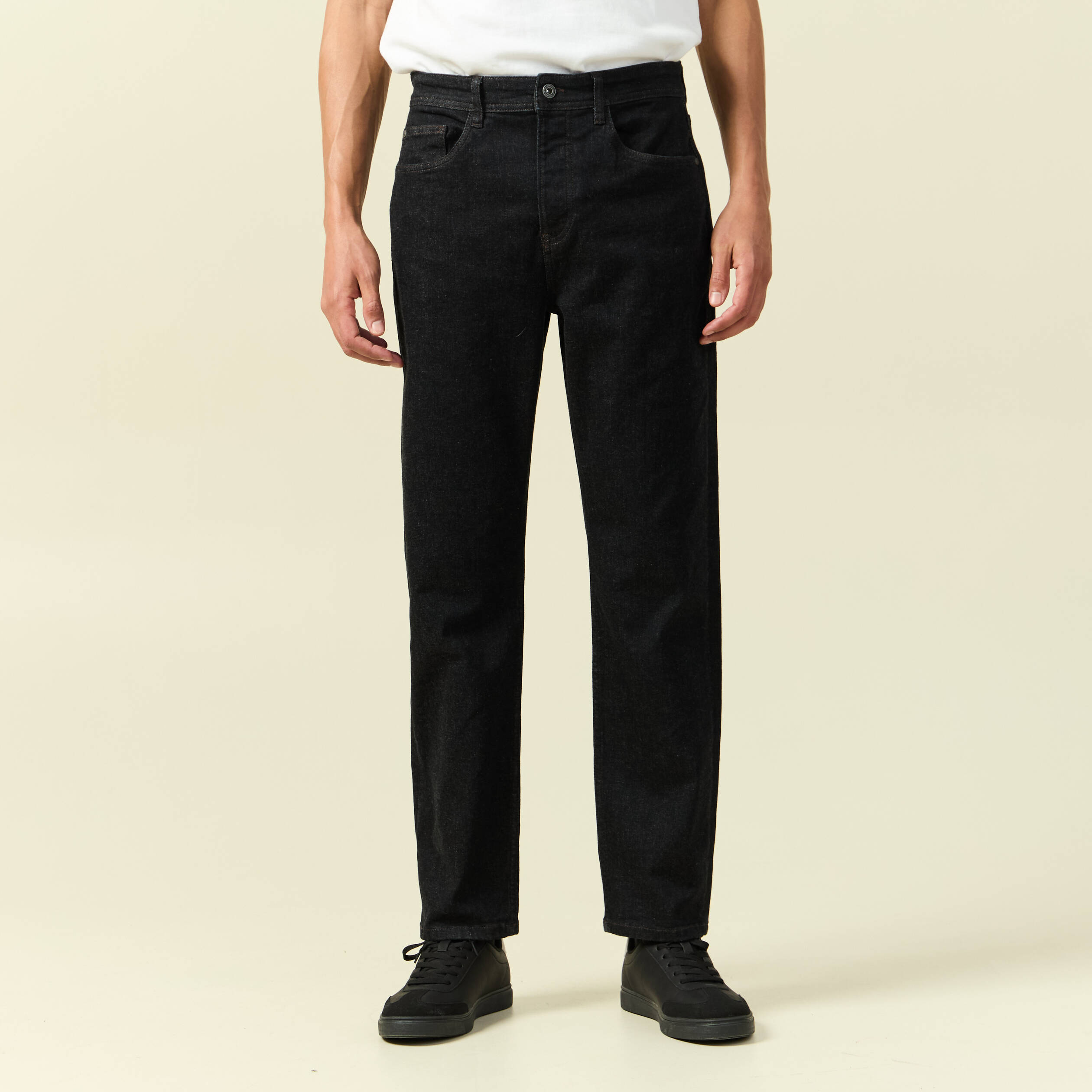 Jeans regular longueur 32 denim brut rinse homme