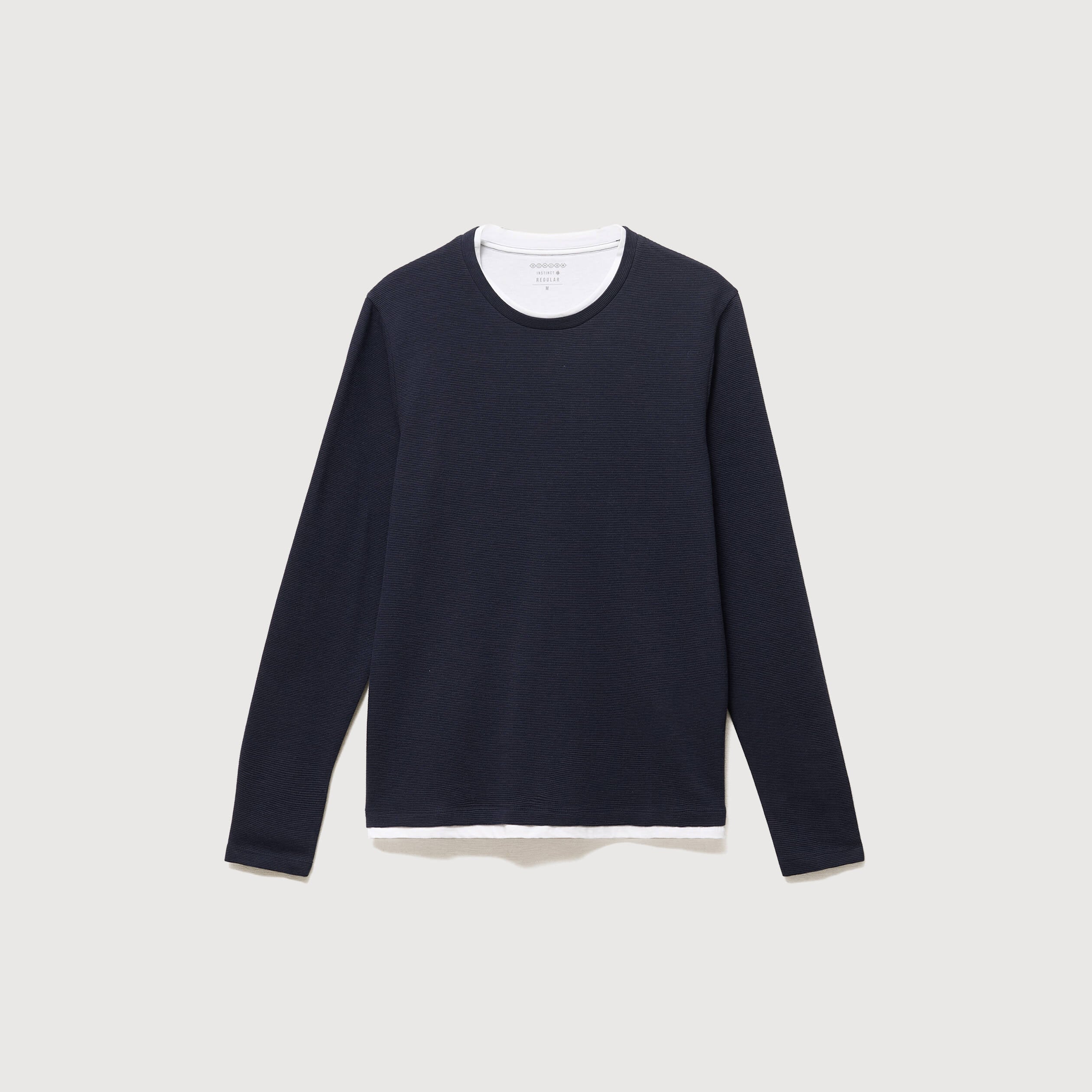 T-shirt manches longues bleu marine homme