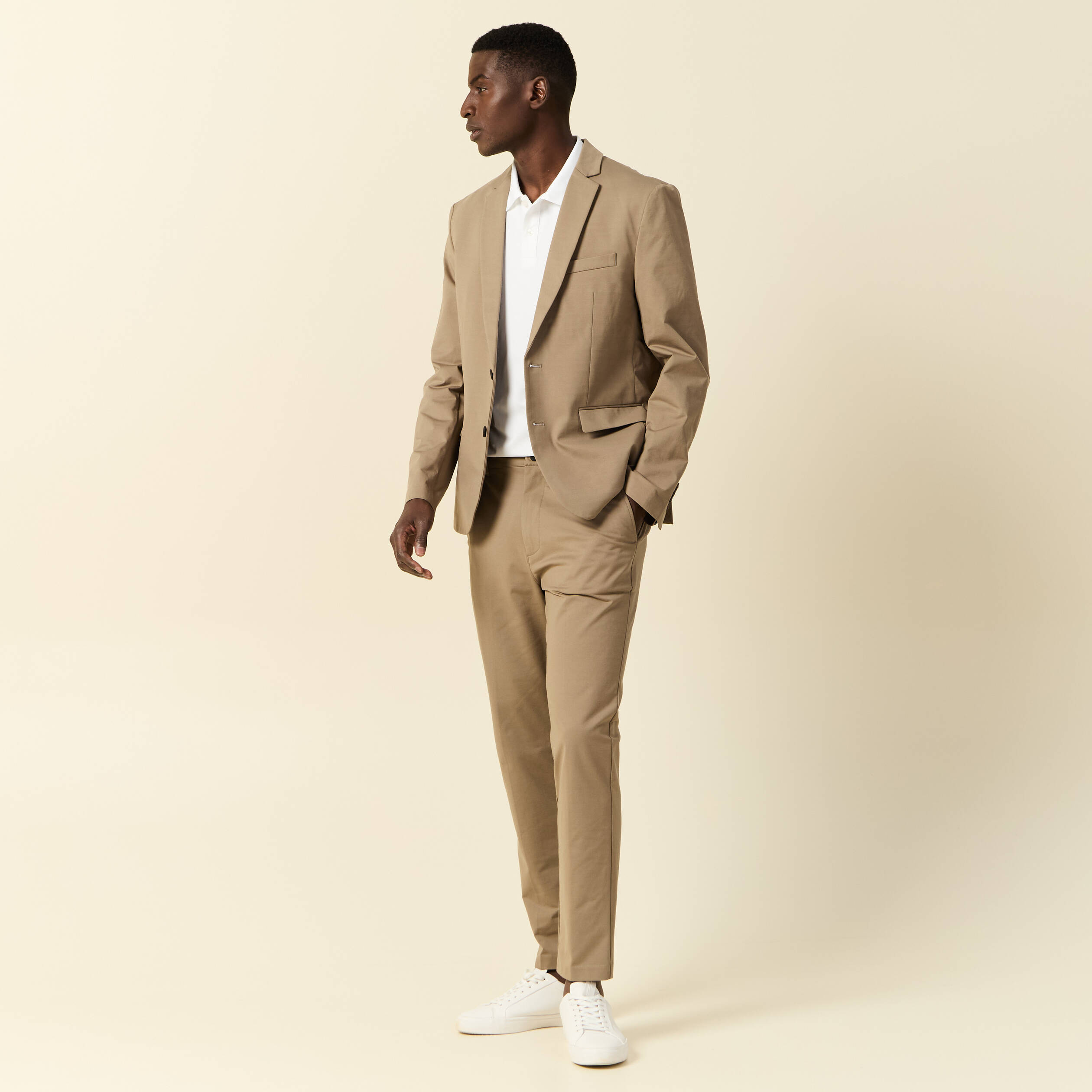 Blazer Casual Blazer Homme Ete Veste Blazer Stretch Taupe Homme