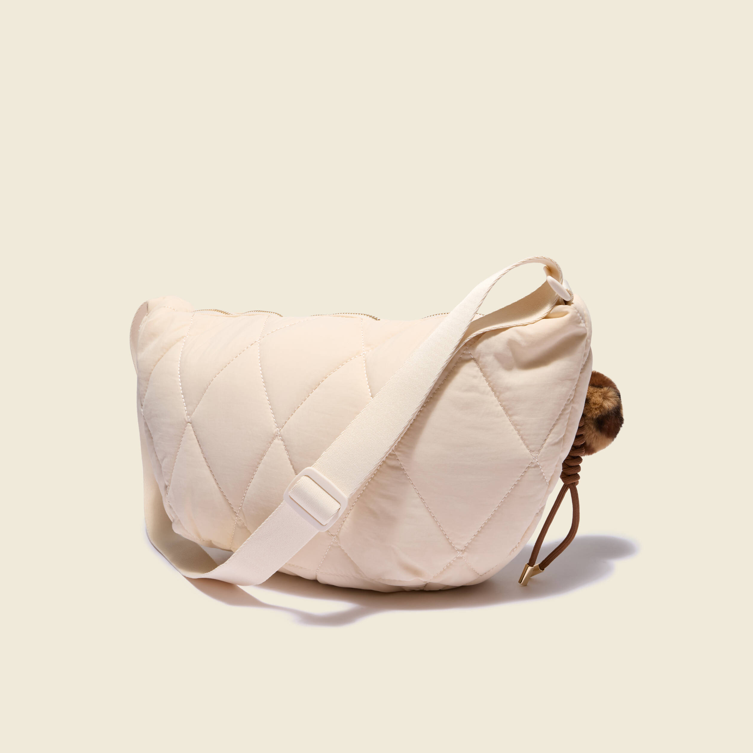 Sac à Bandoulière En Toile Motif Lune Et Raviolis - Grand Sac Plusieurs Poches - Pour Femme Et Homme - Pliable, Léger - Idéal Voyages, Travail, Quotidien