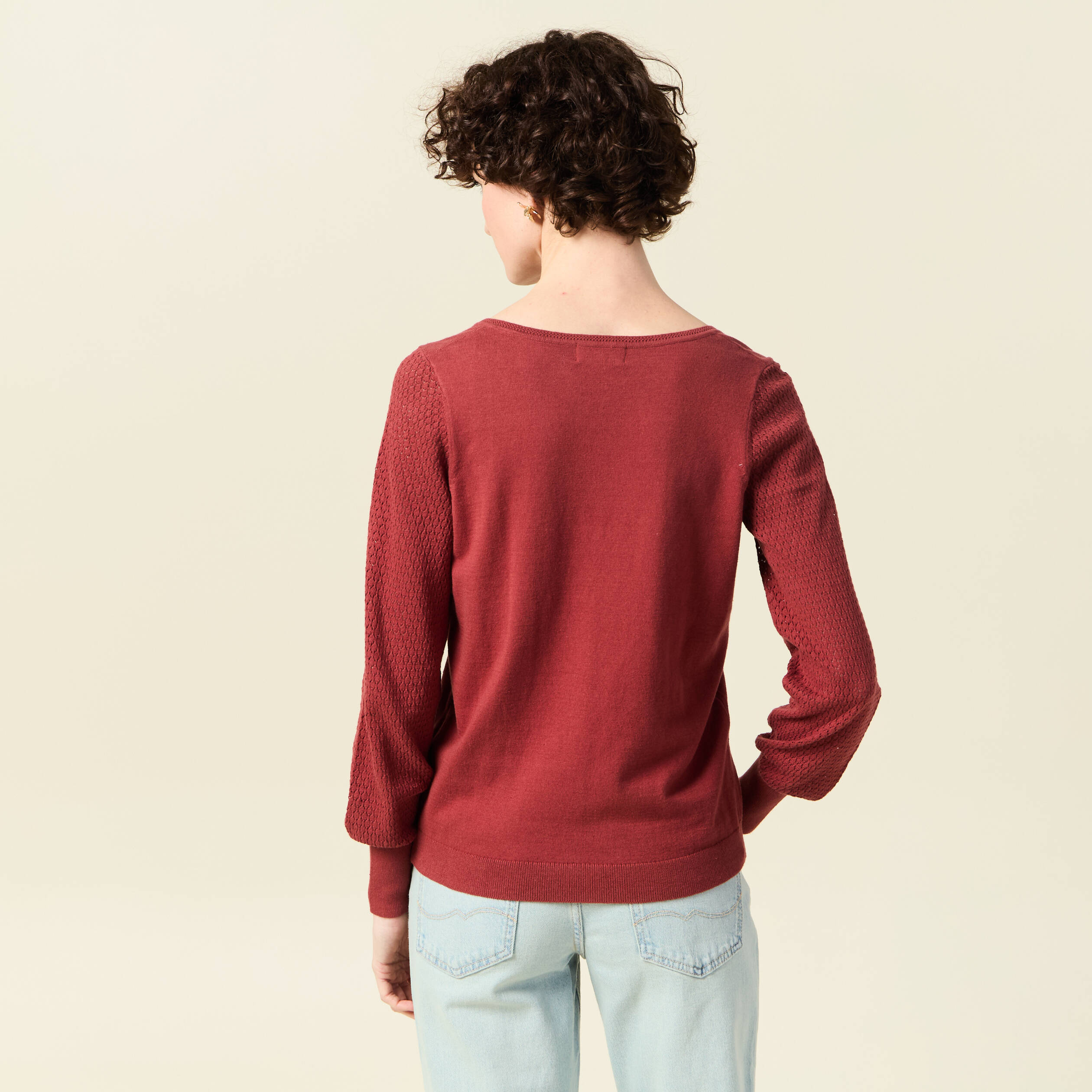 pull manches longues vieux rose femme Pull manches longues vieux rose femme