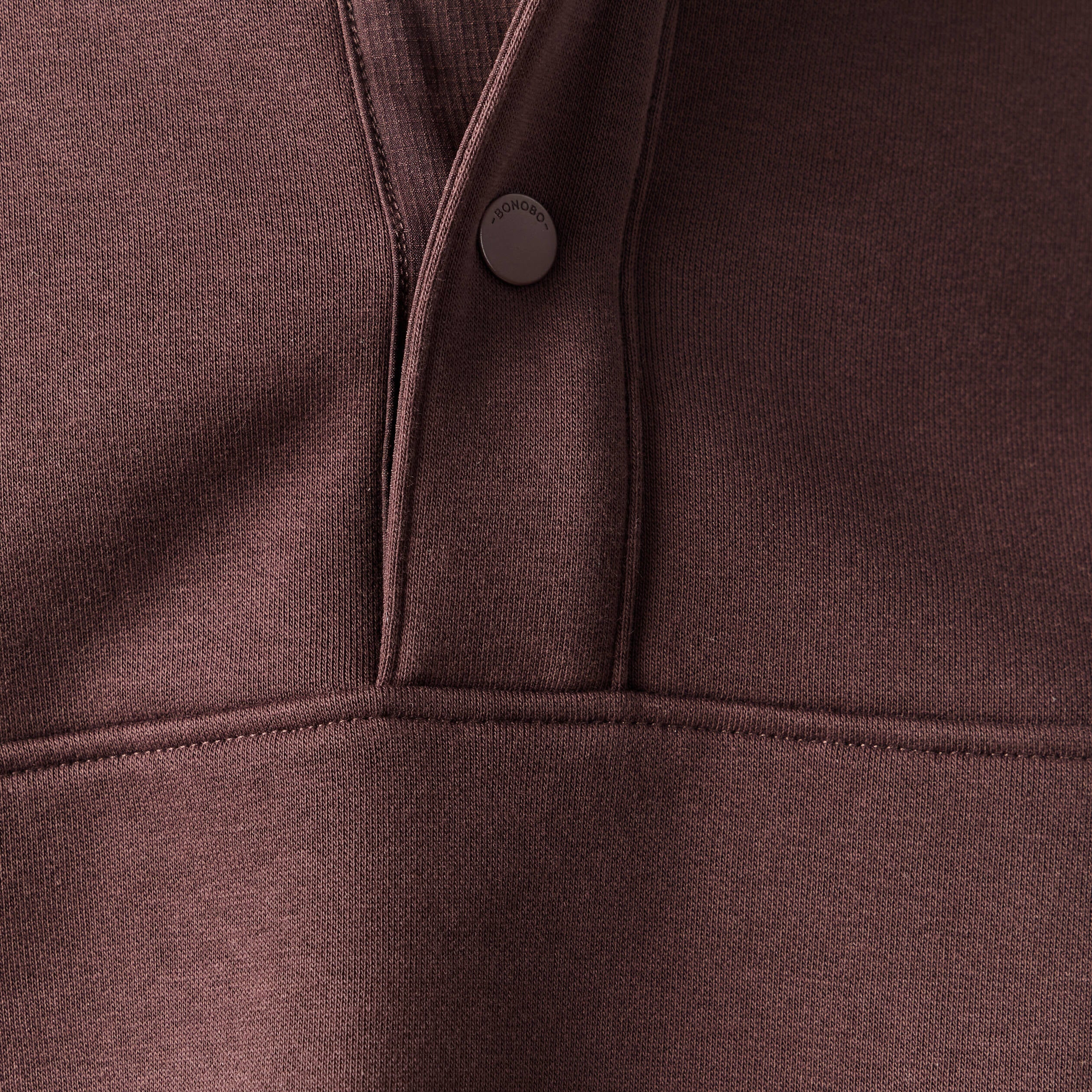 Sweat manches longues marron fonc&eacute; homme