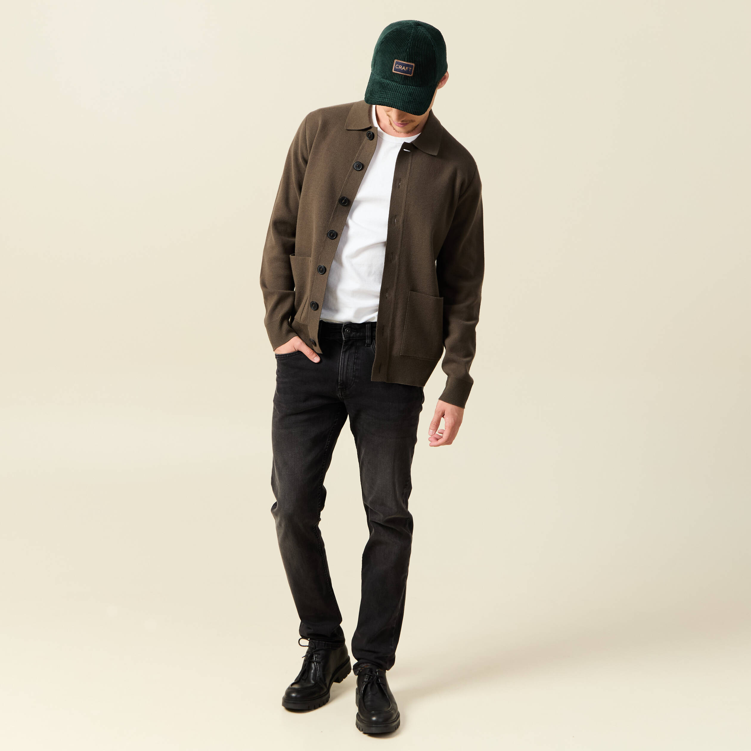 Jeans slim 5 poches longueur 32 denim noir homme