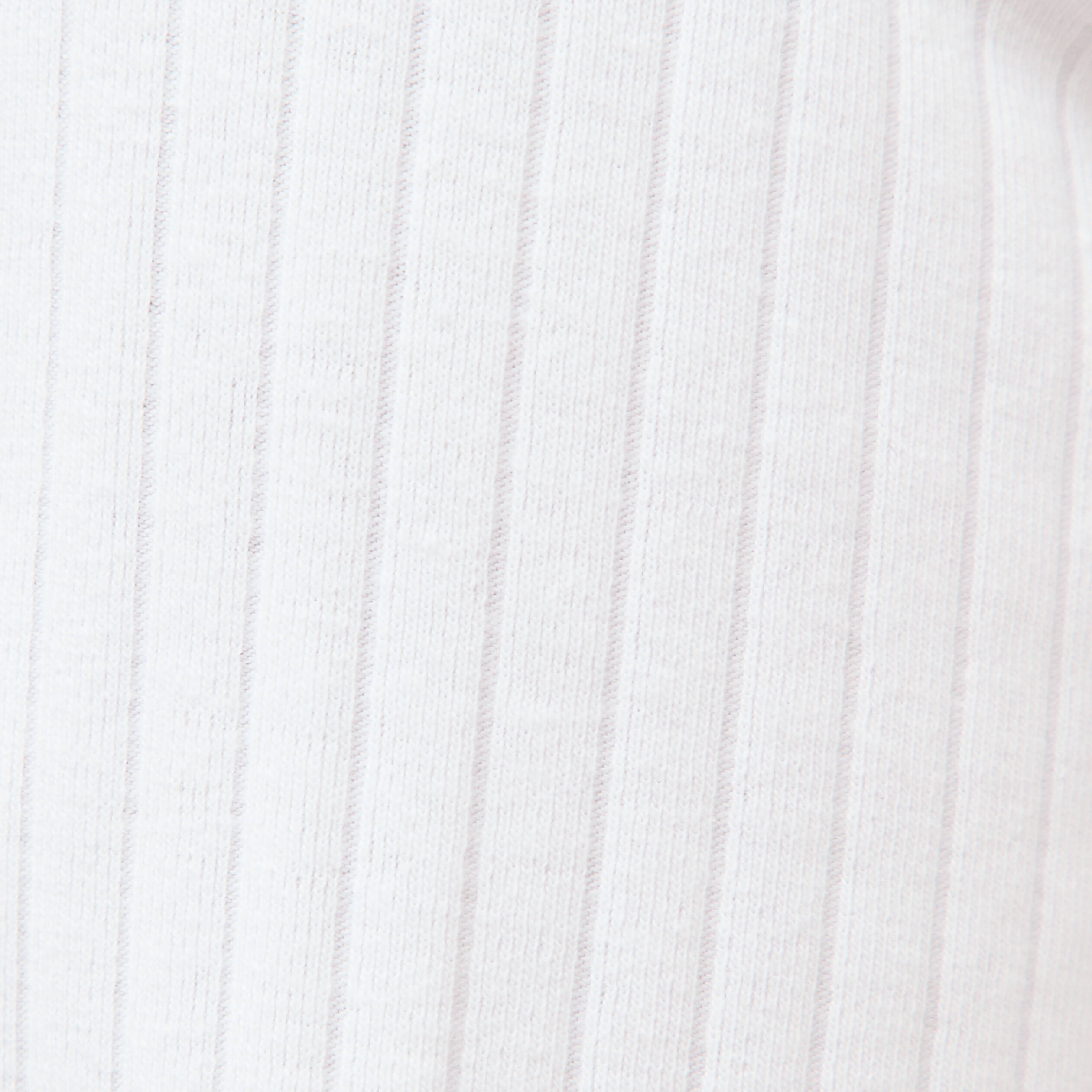 T-shirt ajust&eacute; col rond manches longues blanc femme