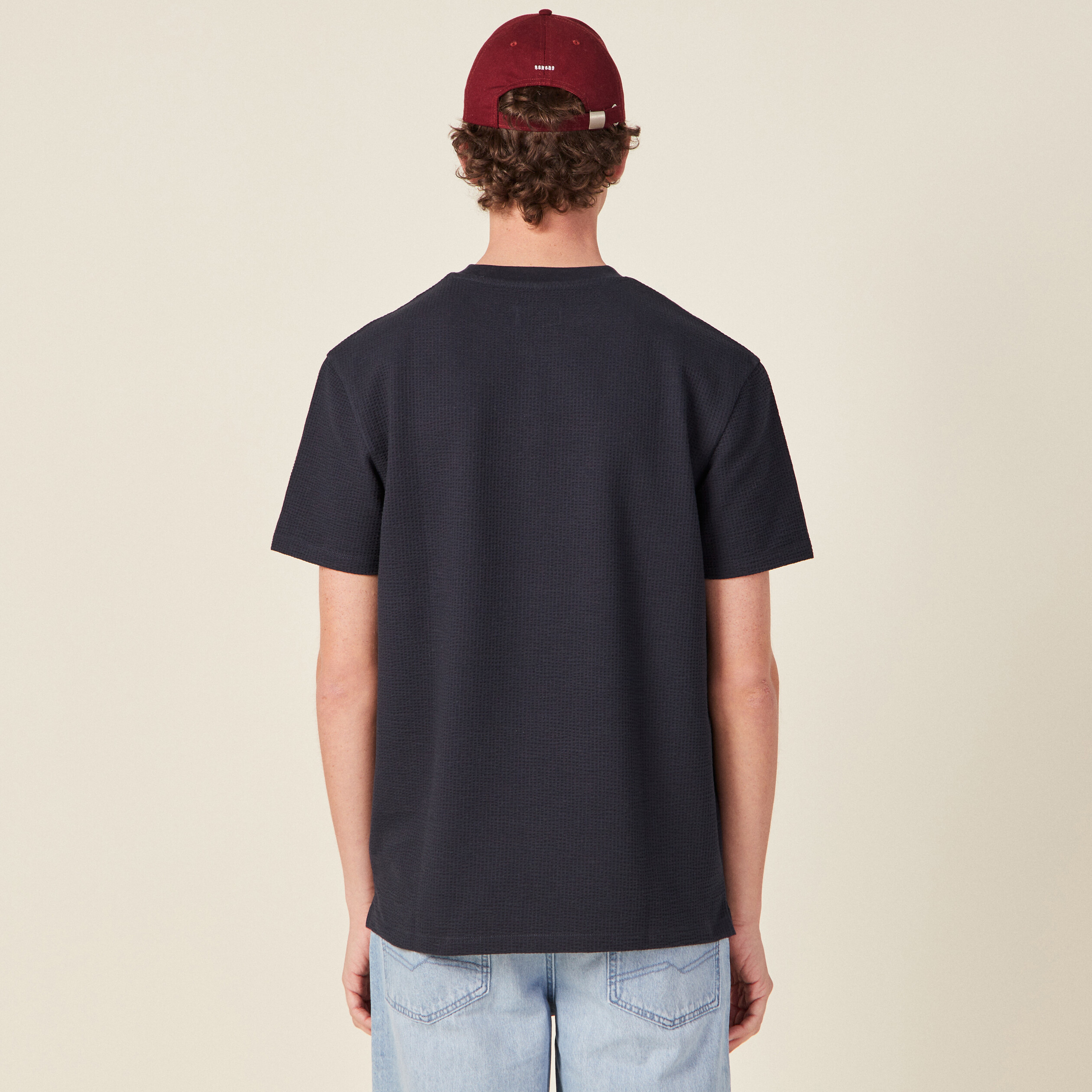 T-shirt éco-responsable bleu marine homme
