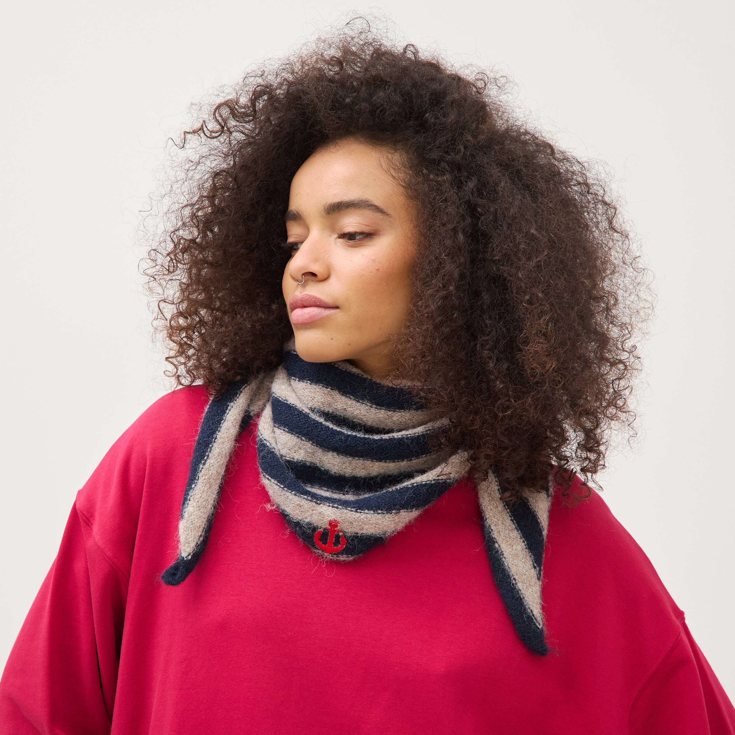 &Eacute;charpe bleu marine femme