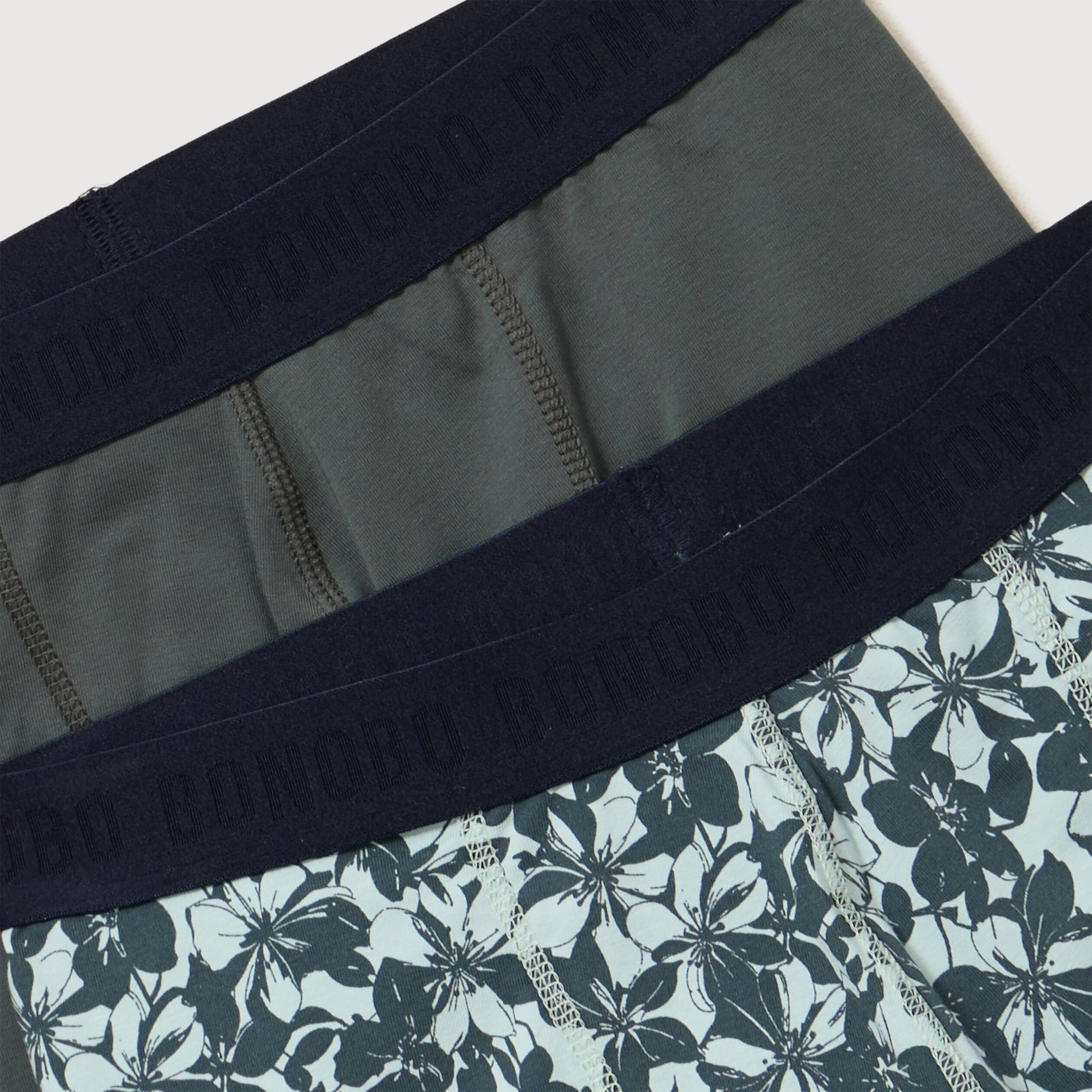 Lot de 2 boxers bleu gris homme