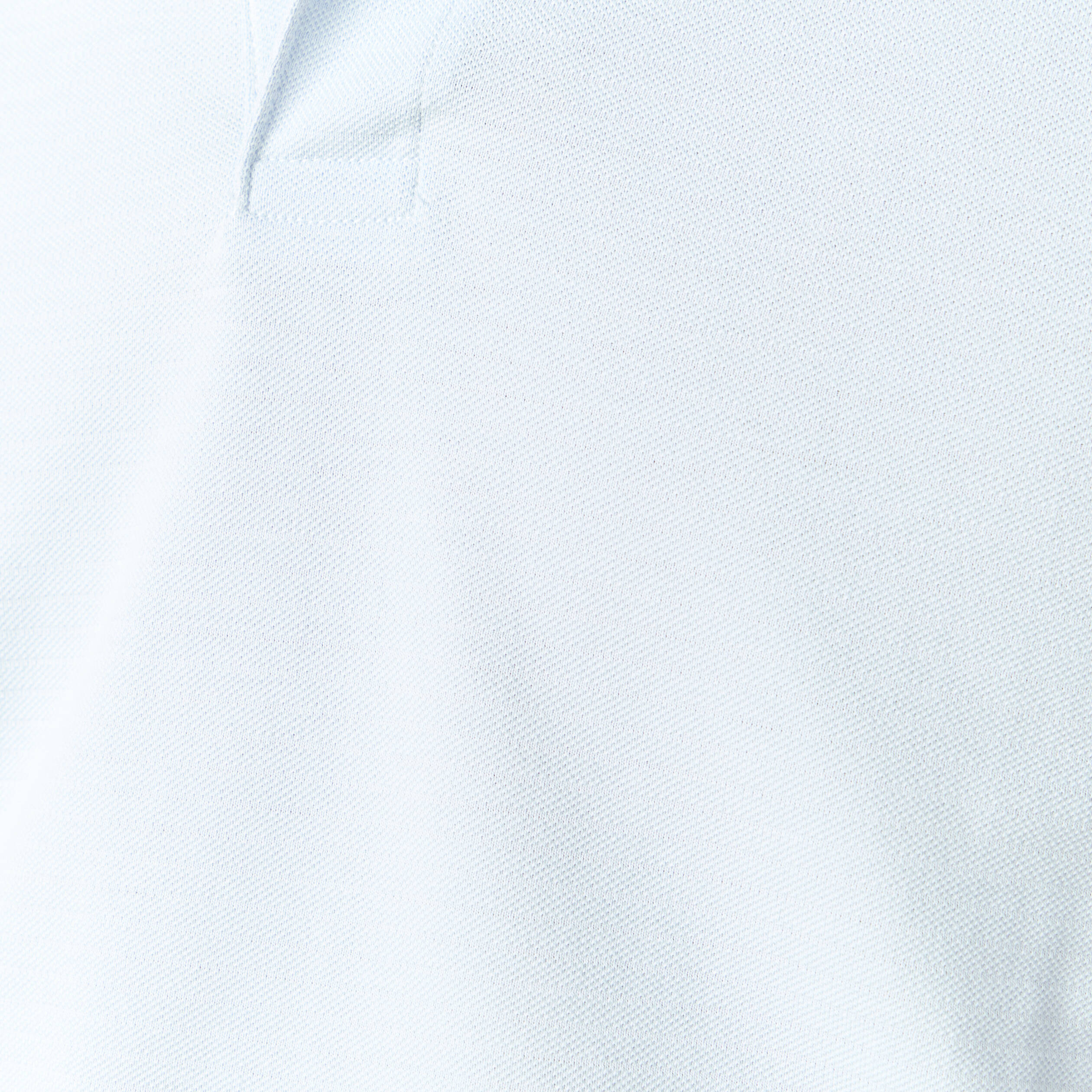 Polo cintr&eacute; en coton manches courtes bleu clair homme