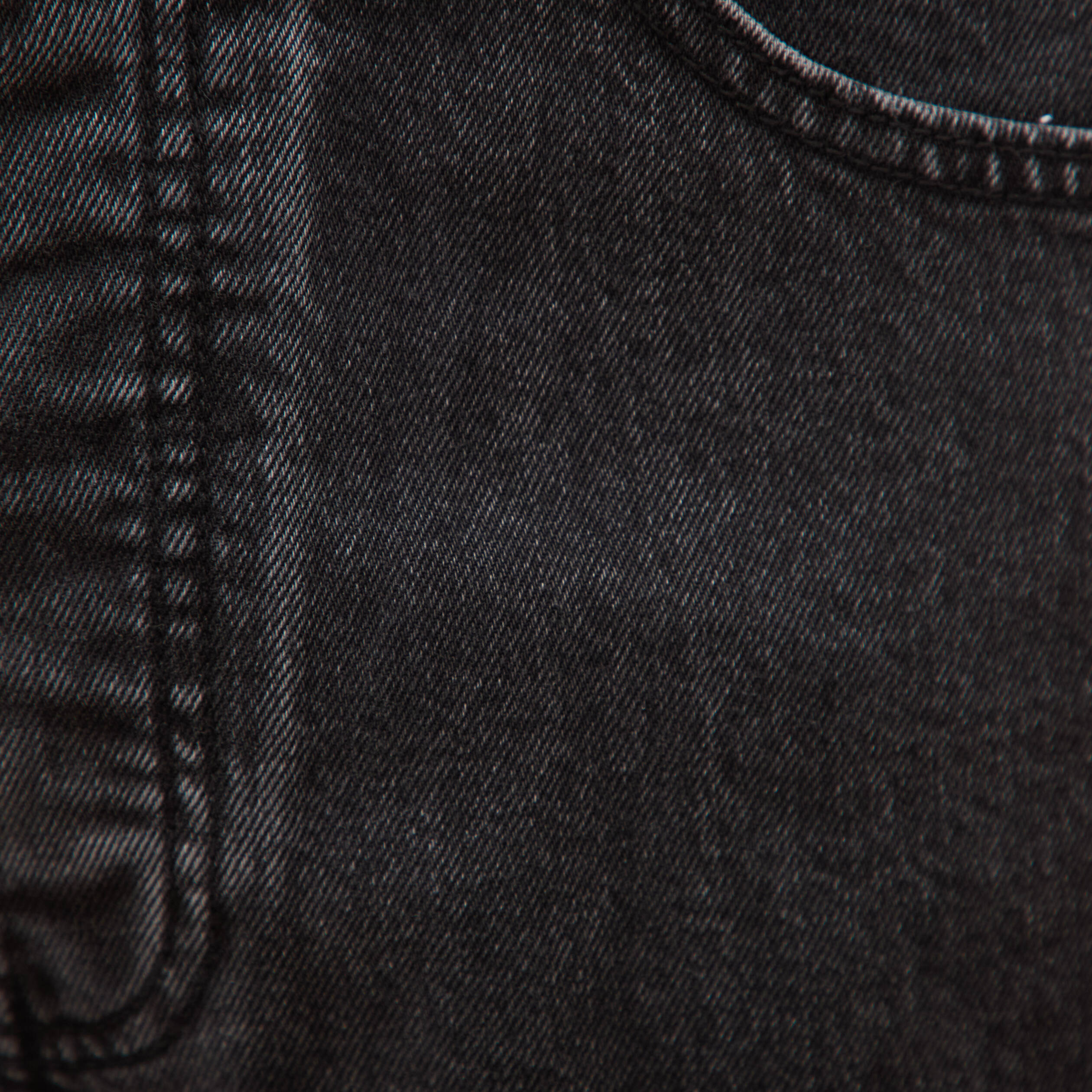 Jeans loose longueur 34 en coton denim snow noir homme
