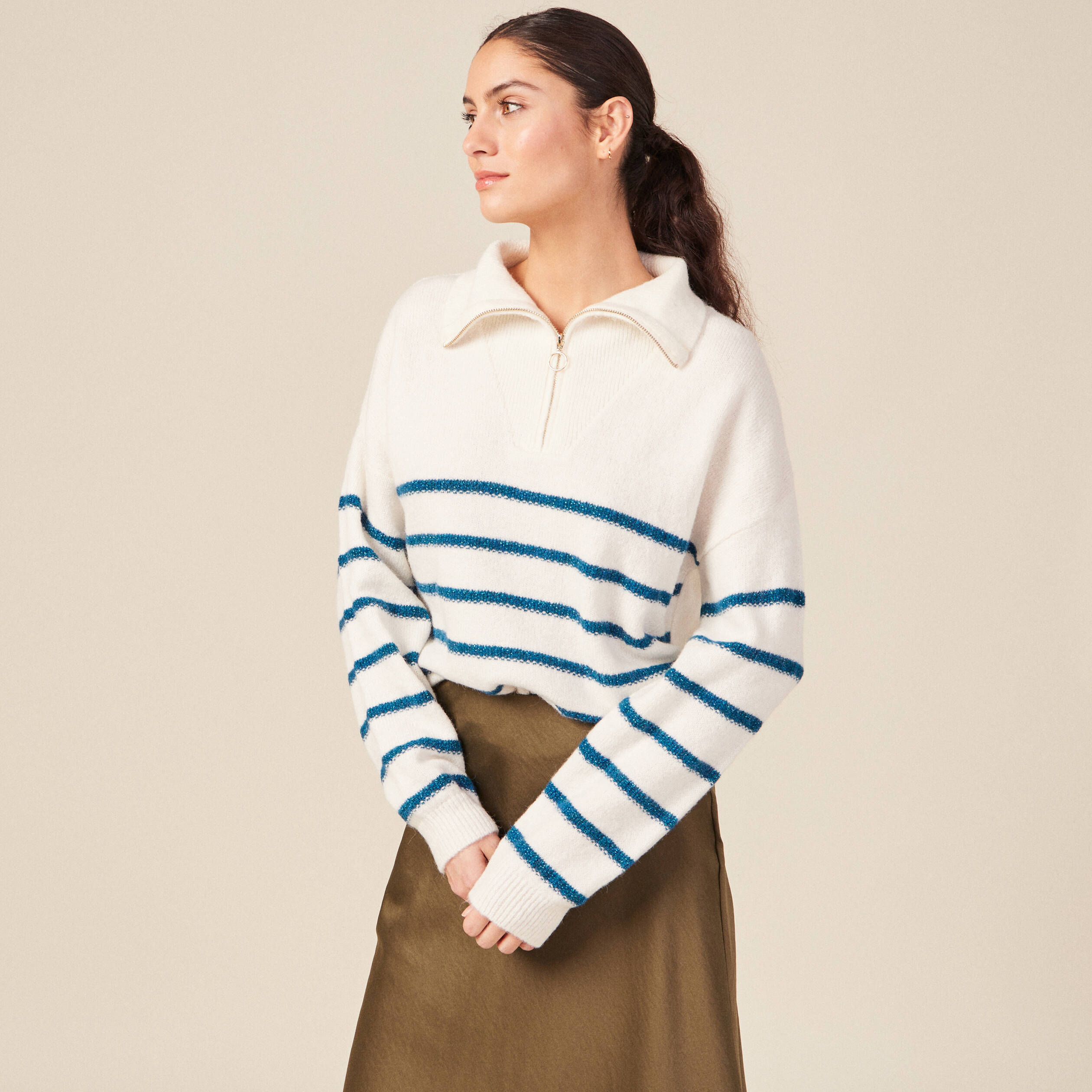 pull camionneur ecru femme Pull camionneur ecru femme
