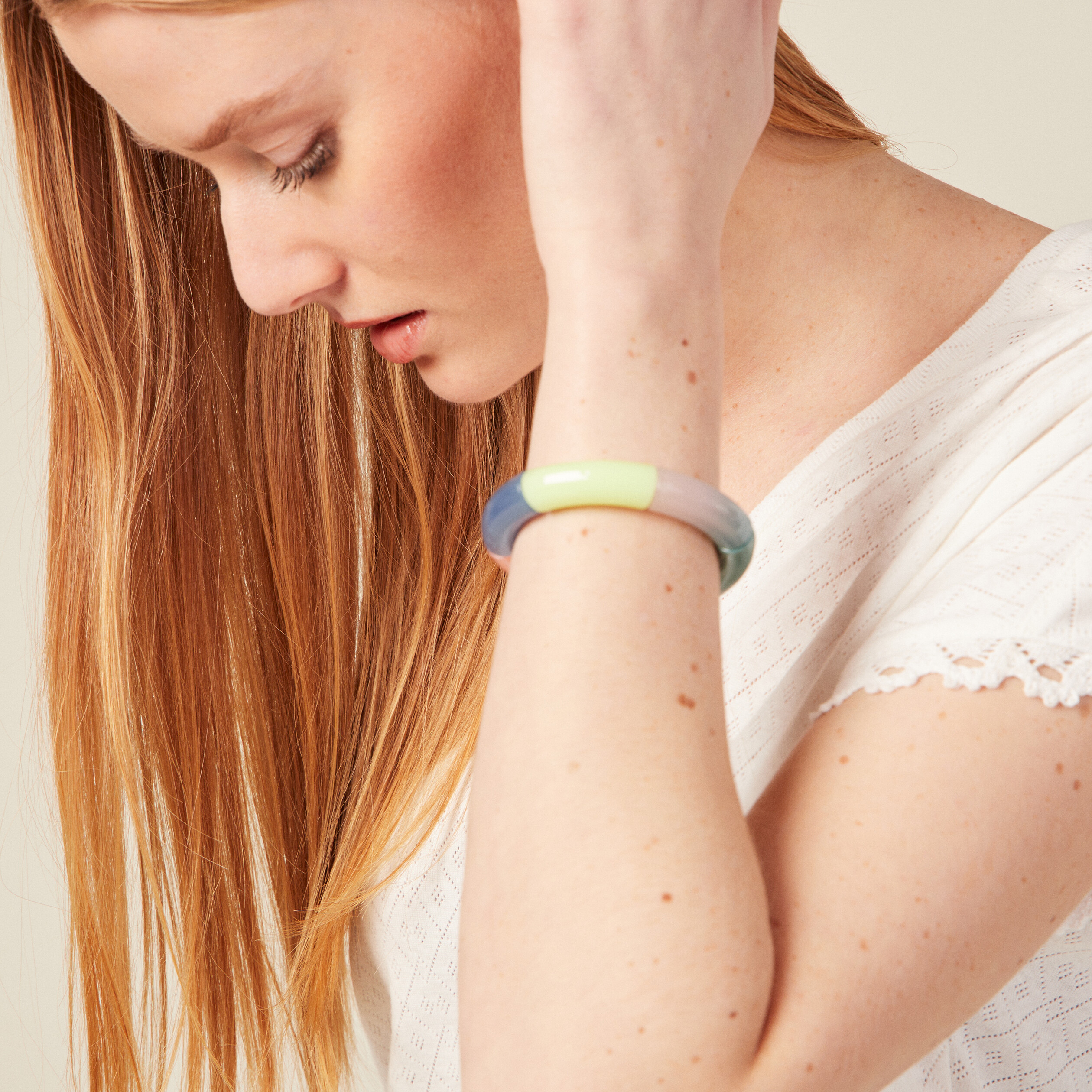 Bracelet vert pastel femme