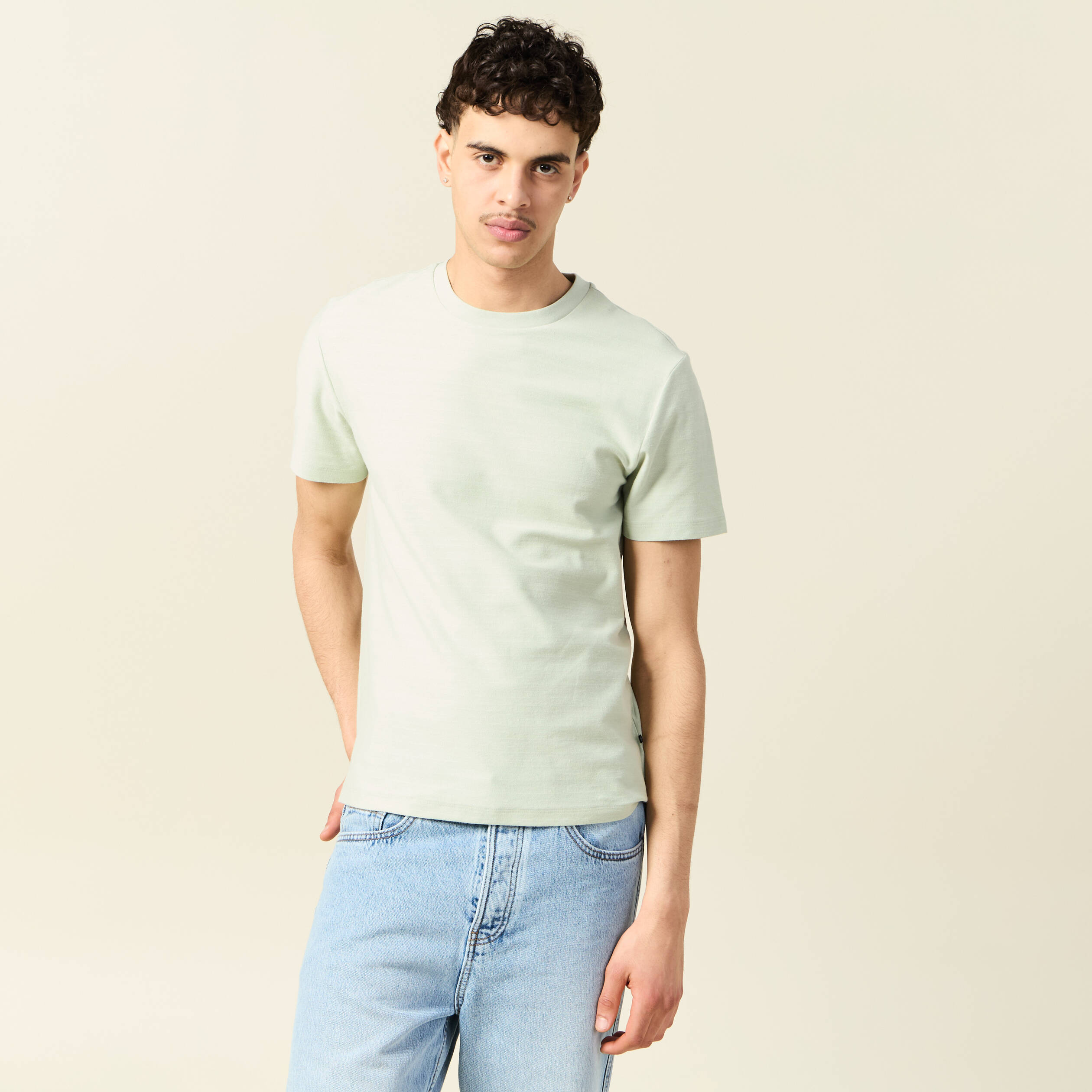 T-shirt manches courtes vert clair homme