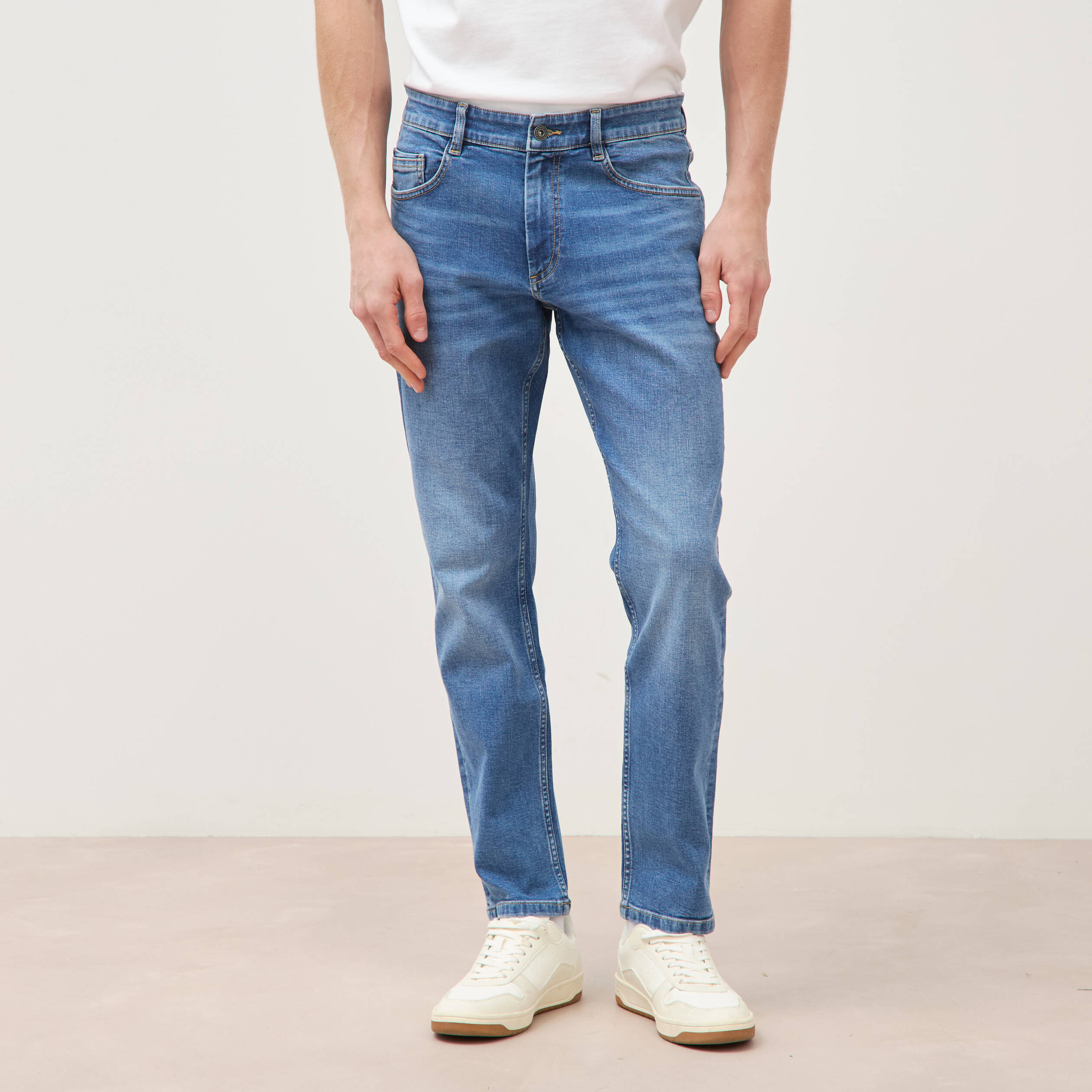 Jeans slim longueur 30 denim stone homme