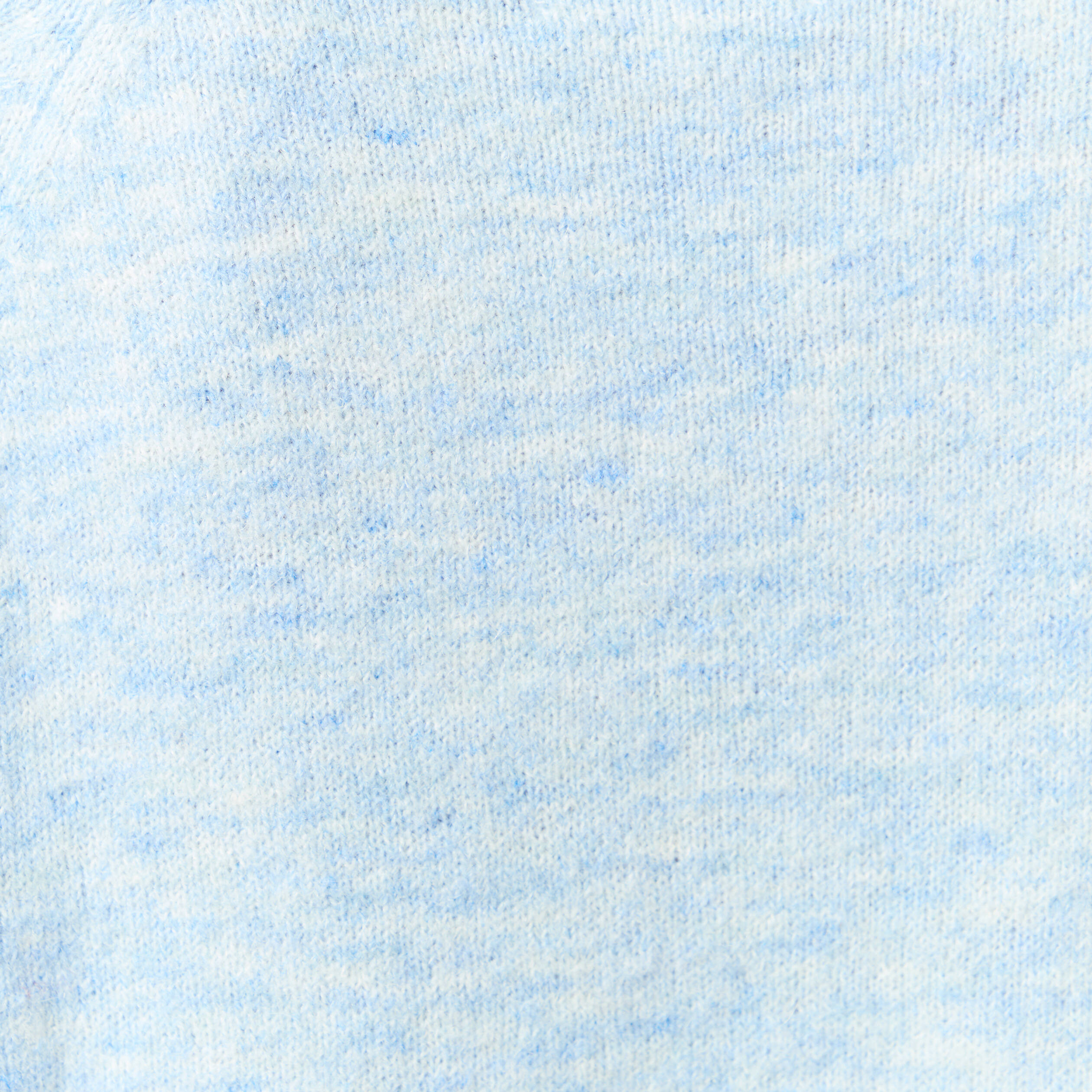 Pull col v manches 3/4 bleu ciel femme