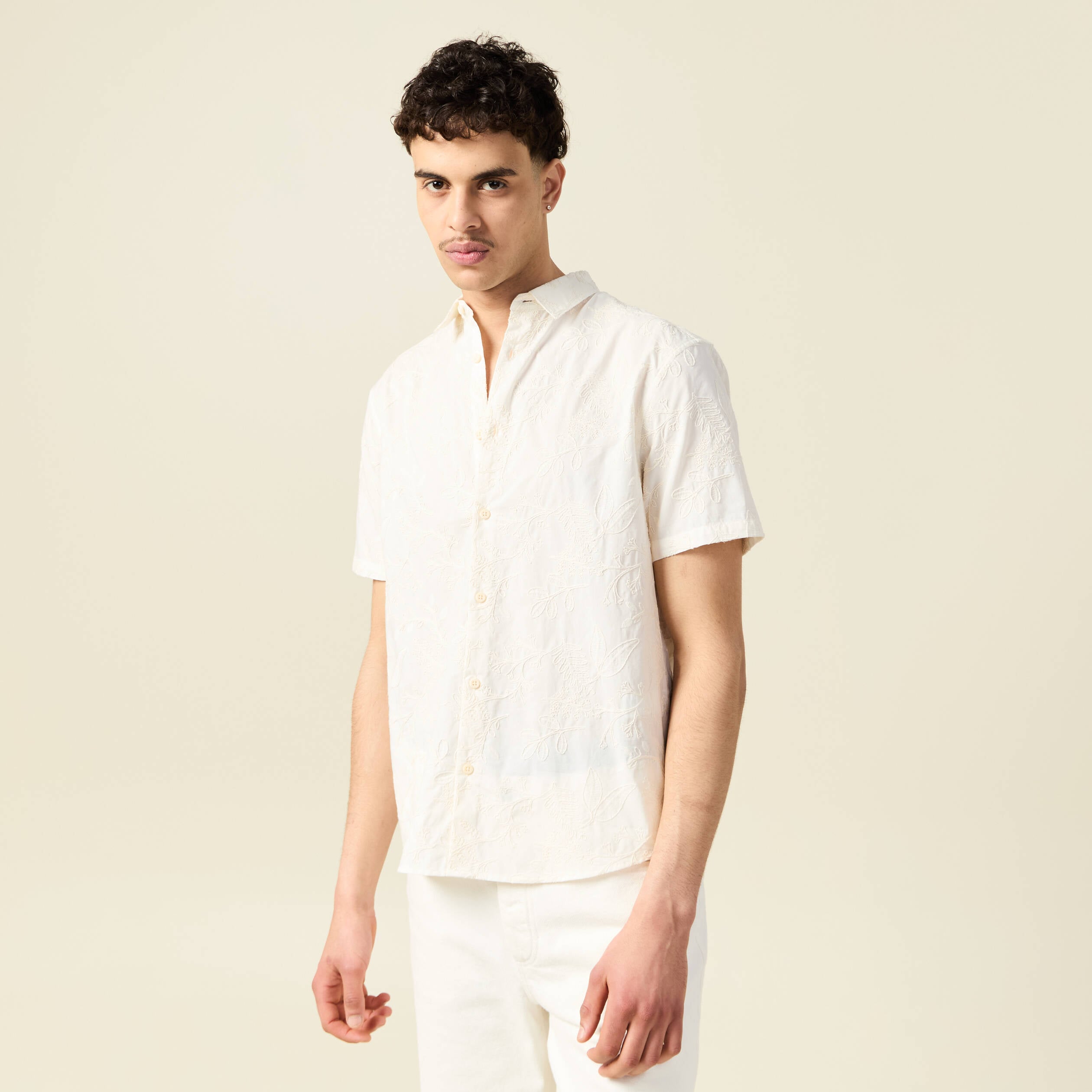 Chemise manches courtes sable homme