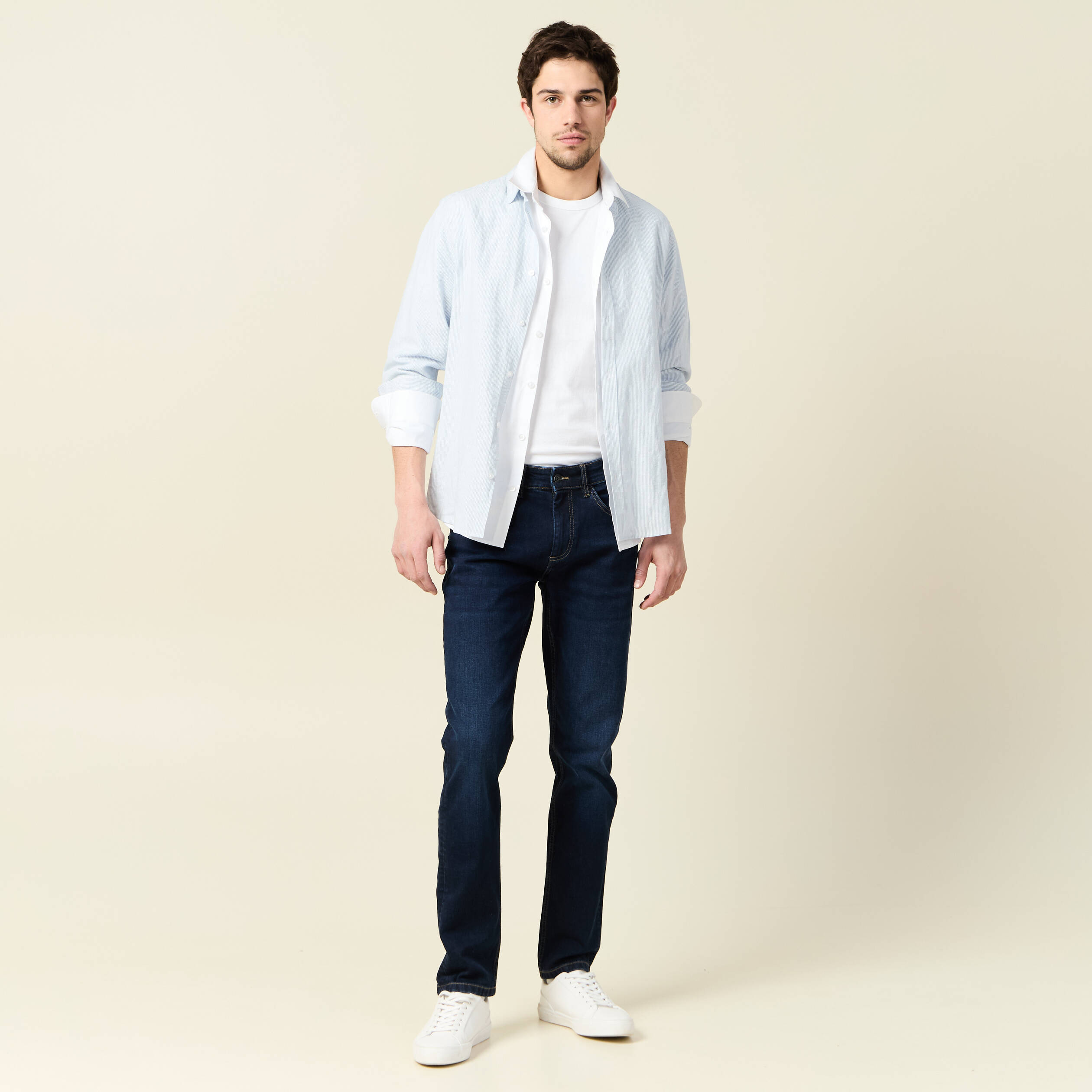 jeans slim 5 poches denim brut homme Jeans slim 5 poches denim brut homme